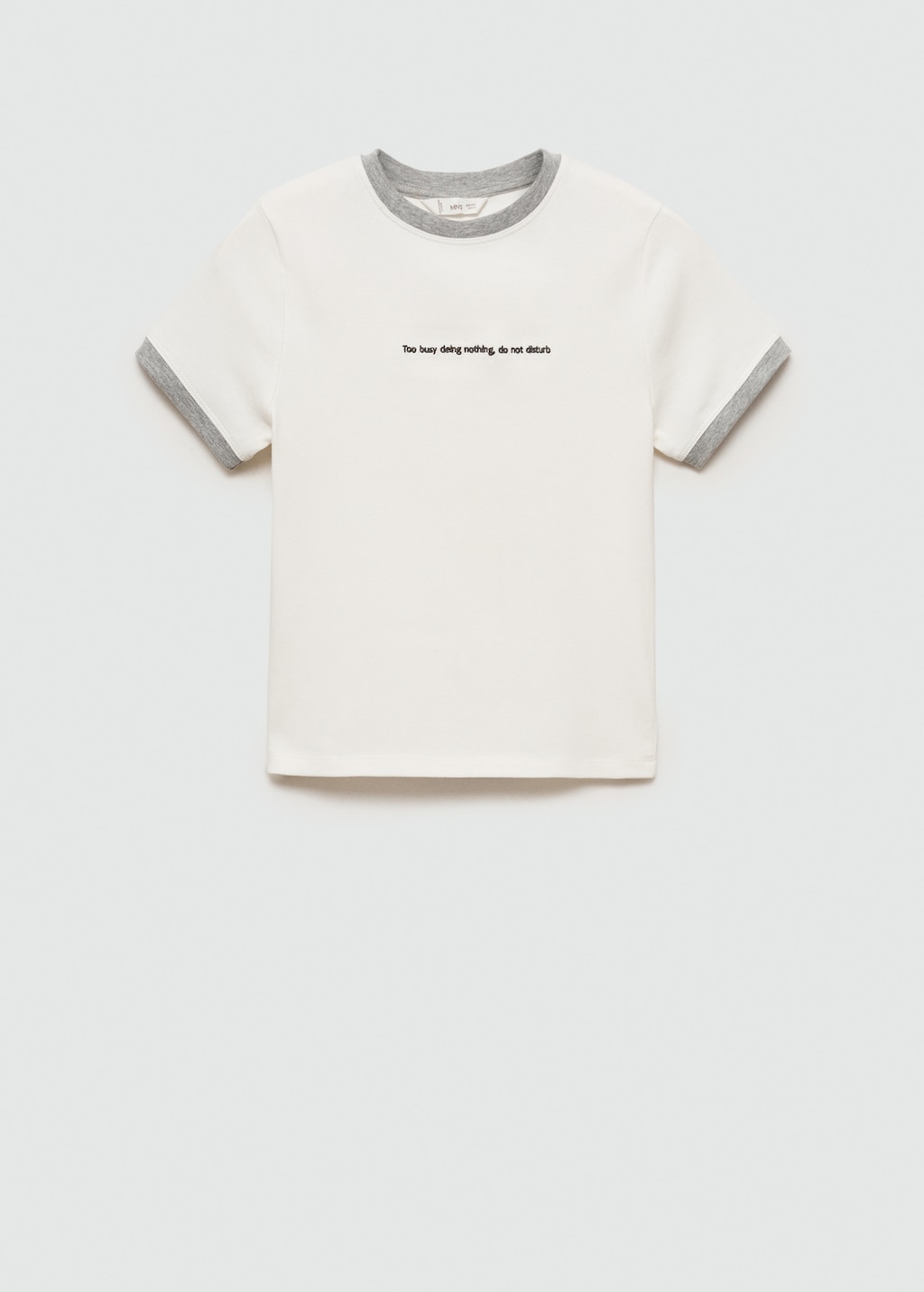 Contrast edge T-shirt - Teen Girl | MANGO OUTLET USA