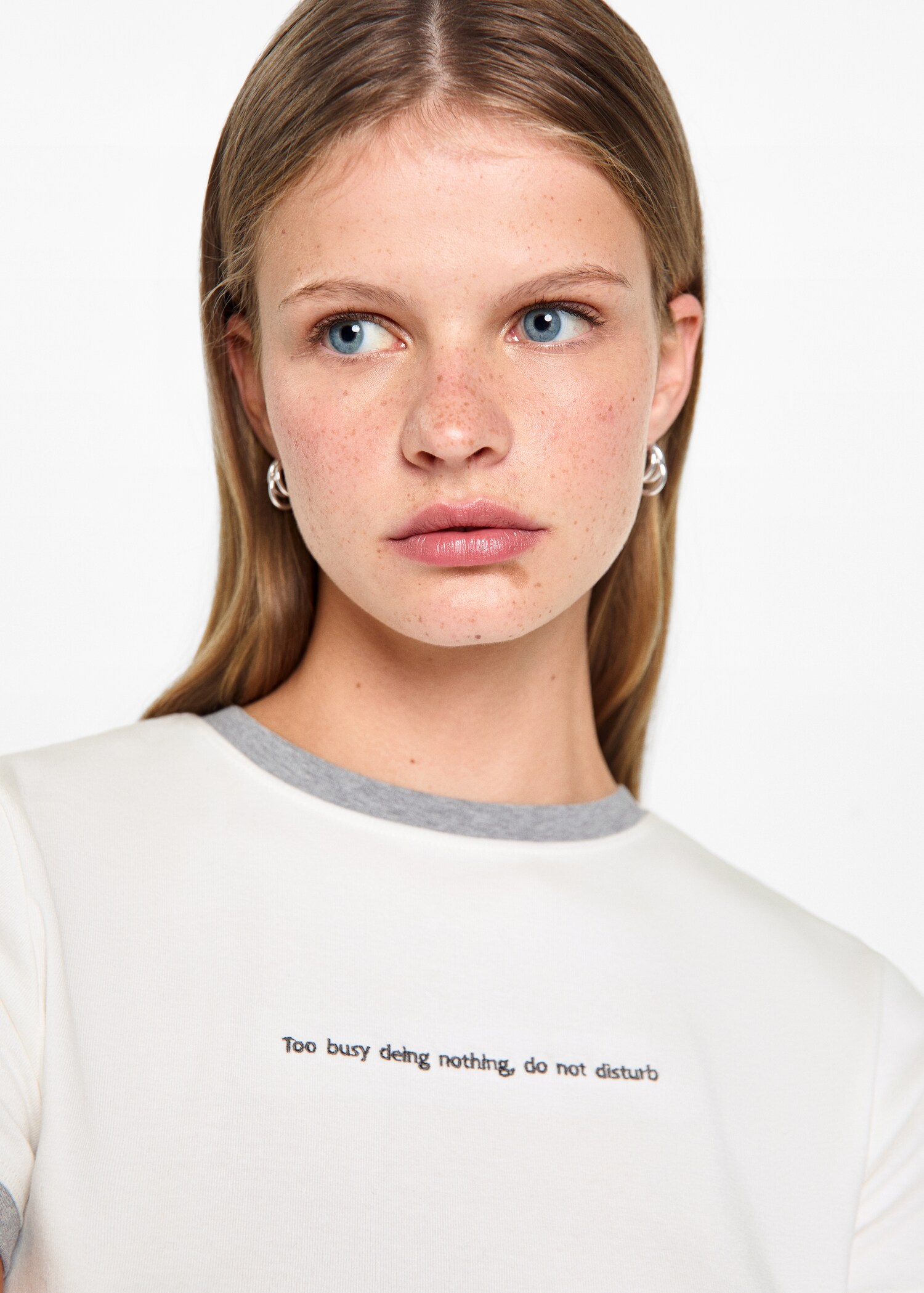 Contrast edge T-shirt - Details of the article 1