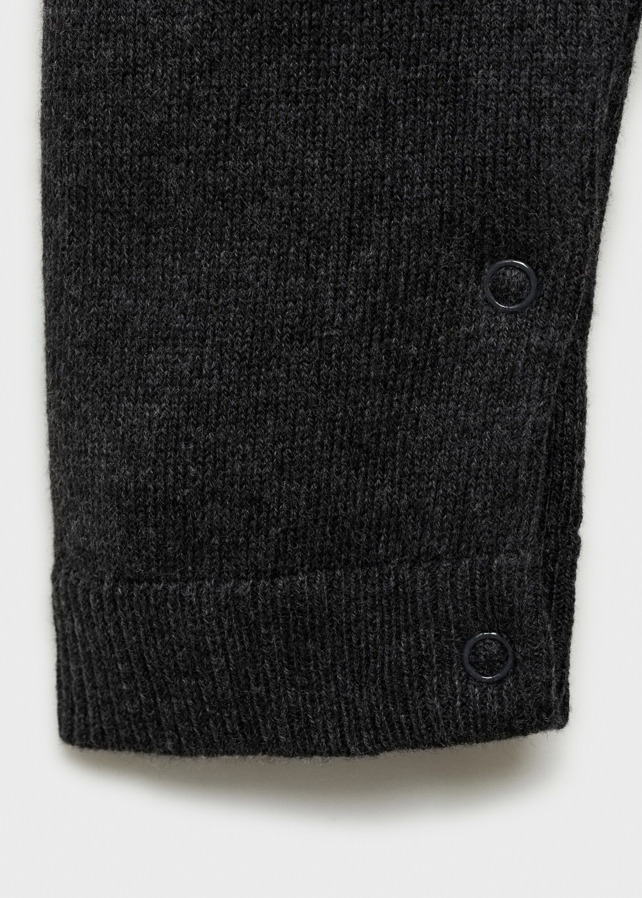 Strick-Jumpsuit aus Baumwolle - Detail des Artikels 0, Dunkelgrau meliert. Ref: 77095995-00.