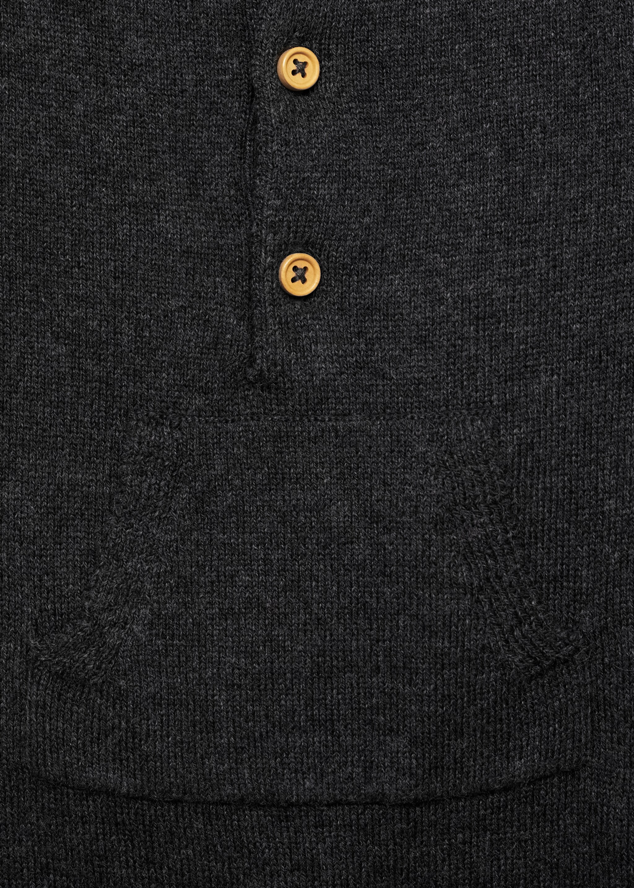 Strick-Jumpsuit aus Baumwolle - Detail des Artikels 8, Dunkelgrau meliert. Ref: 77095995-00.
