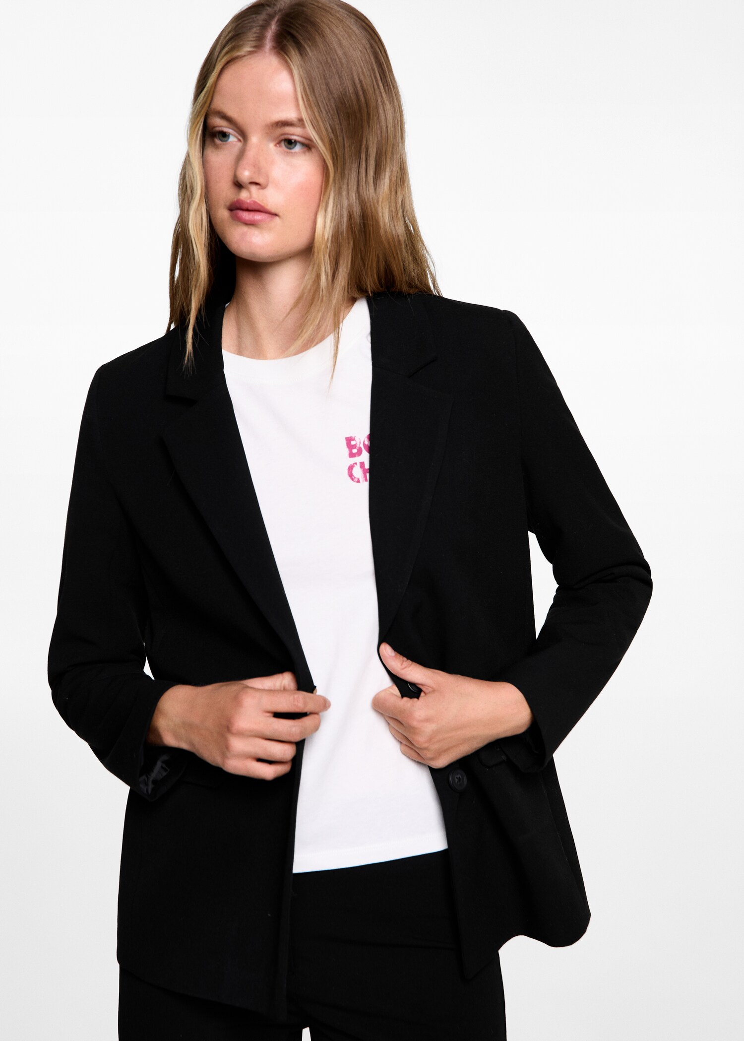 Straight-fit suit jacket - Medium plane