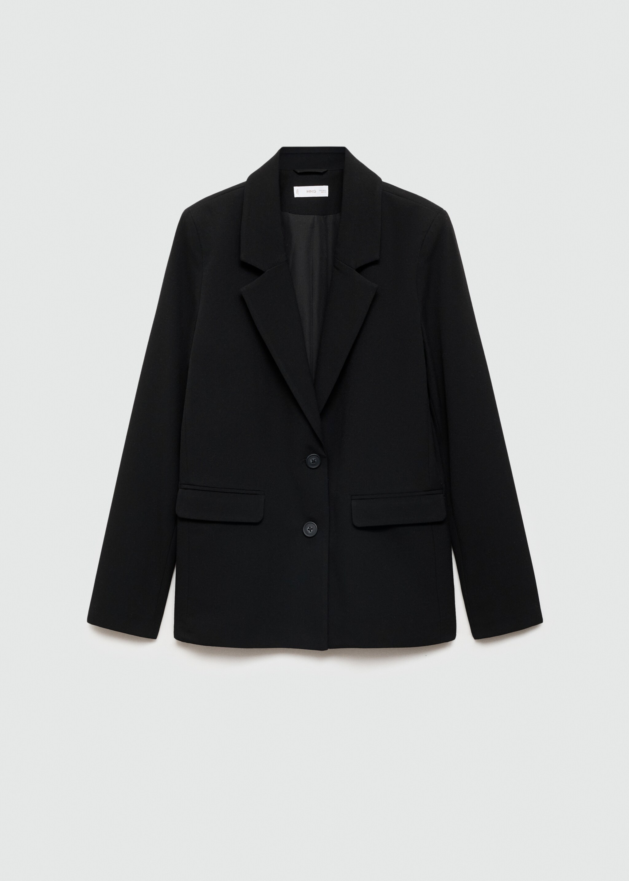 Straight-fit suit jacket - Article without model, Black. Ref: 77095999-00.