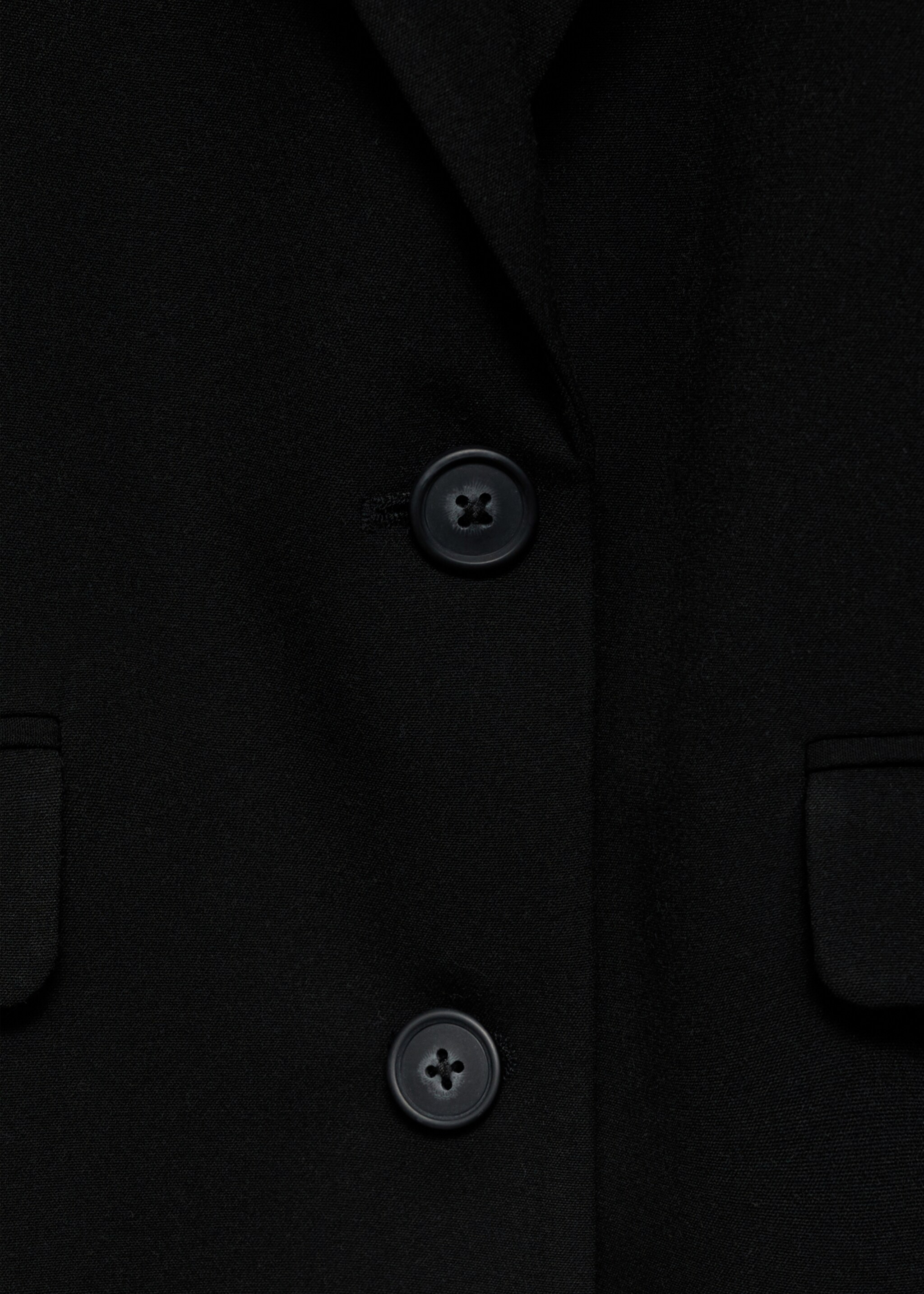 Straight-fit suit jacket - Details of the article 8, Black. Ref: 77095999-00.