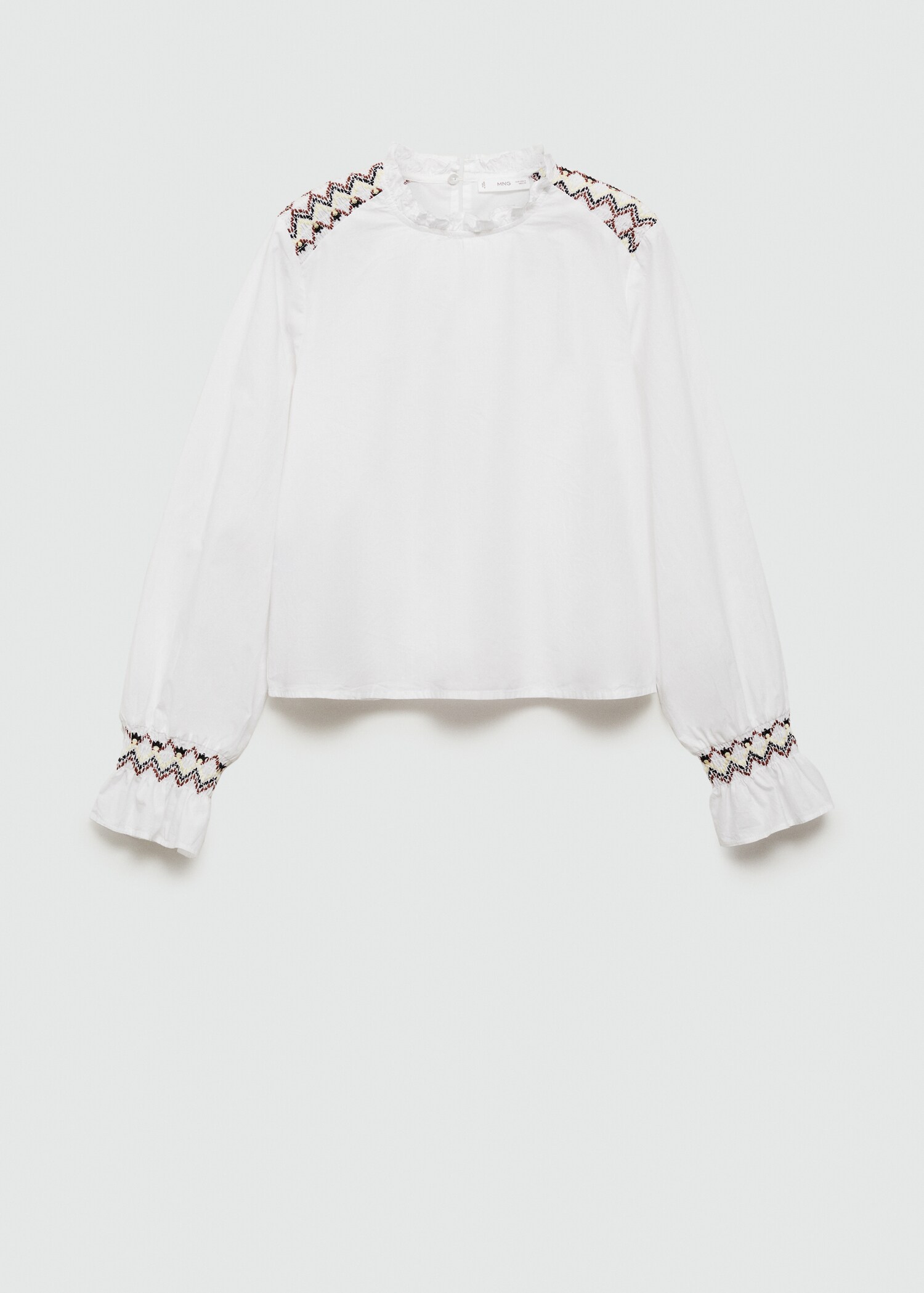 Ruched embroidered blouse - Article without model