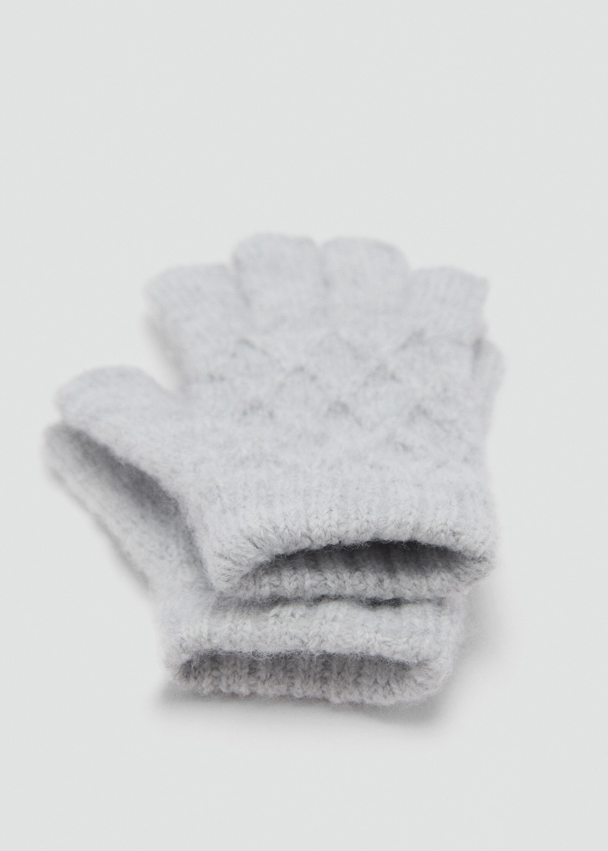 Guants punt trenat - Pla mig, Gris. Ref: 77096003-00.