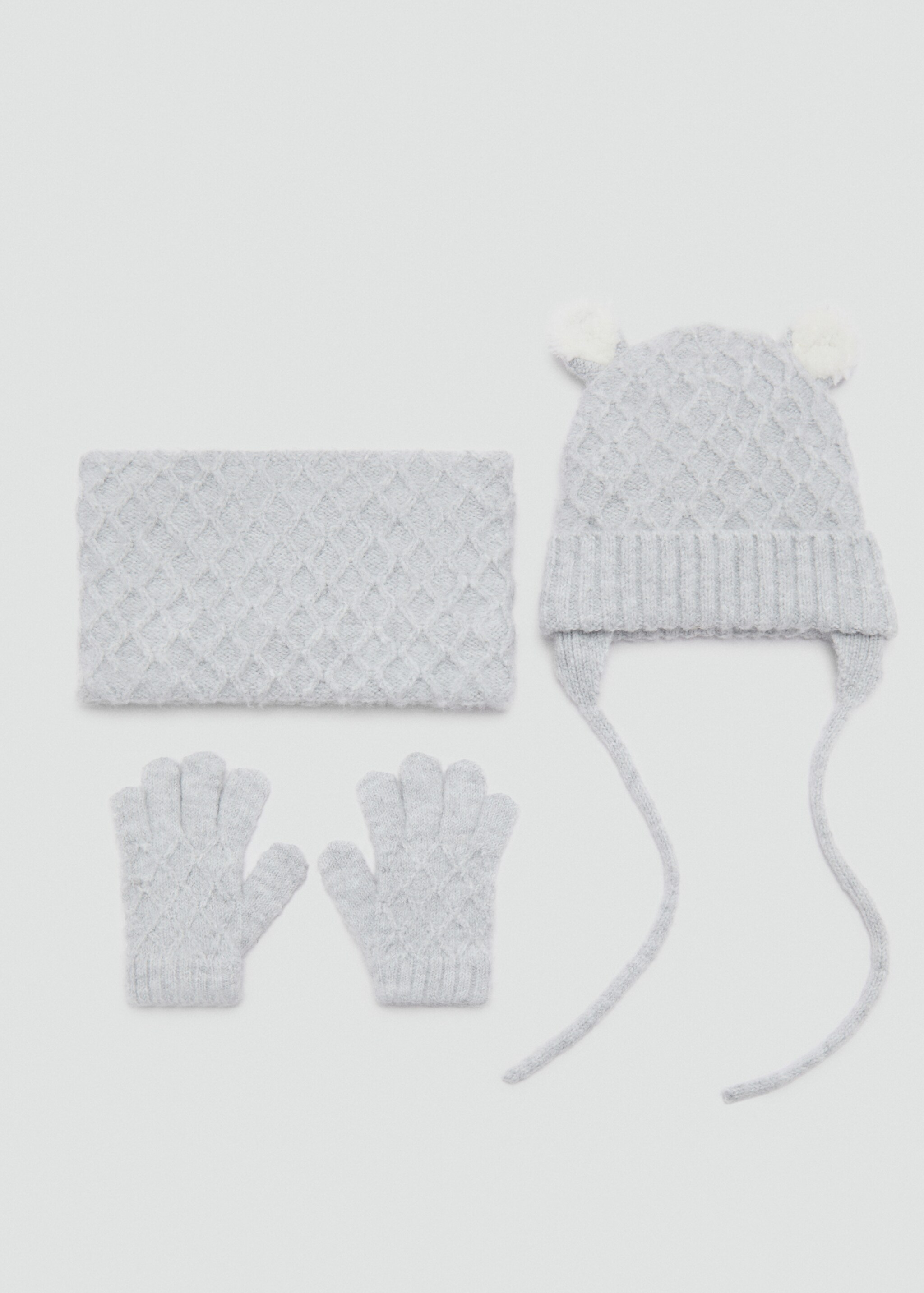 Guants punt trenat - Detall de l'article 1, Gris. Ref: 77096003-00.
