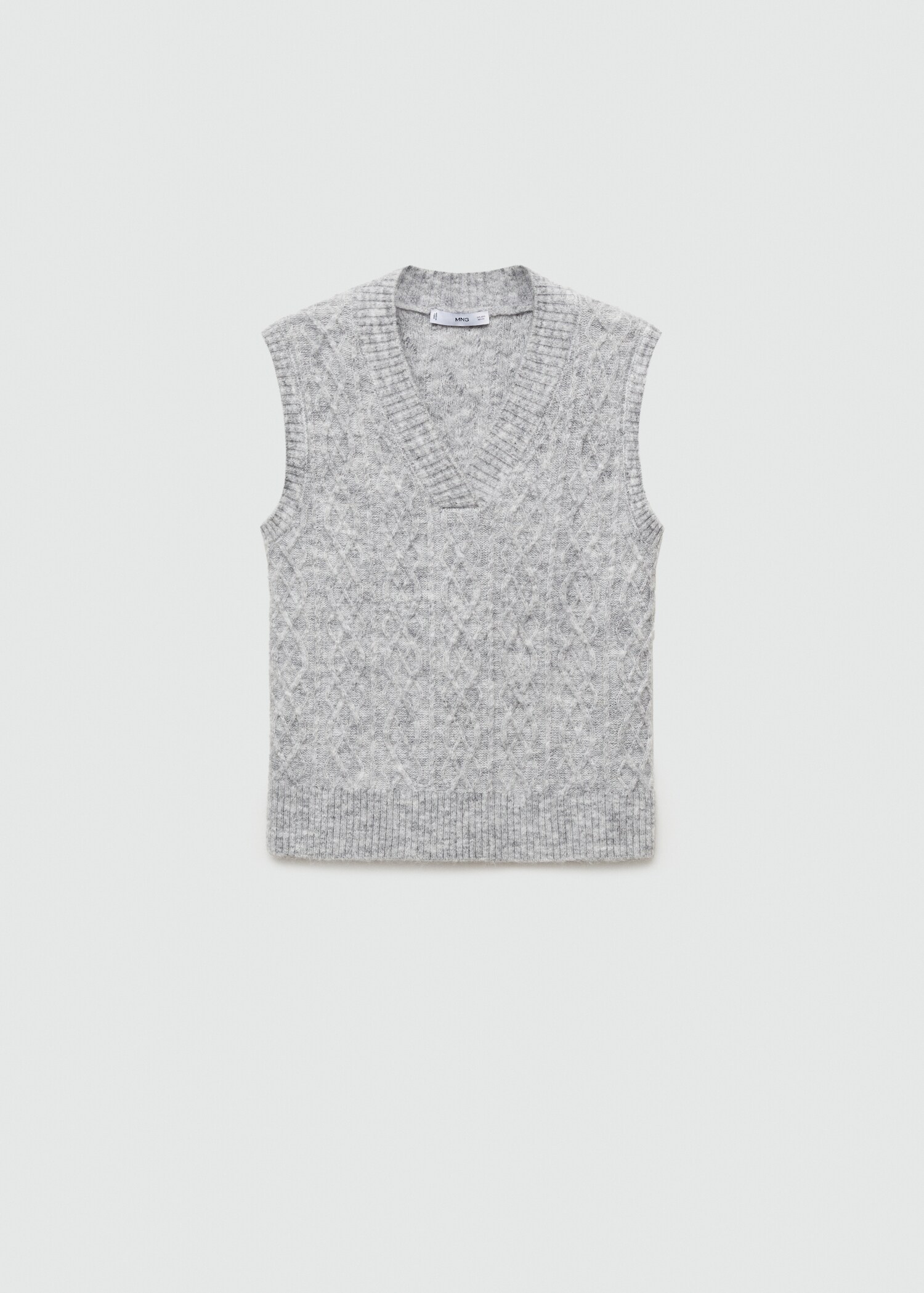 Braided-knit vest - Article without model