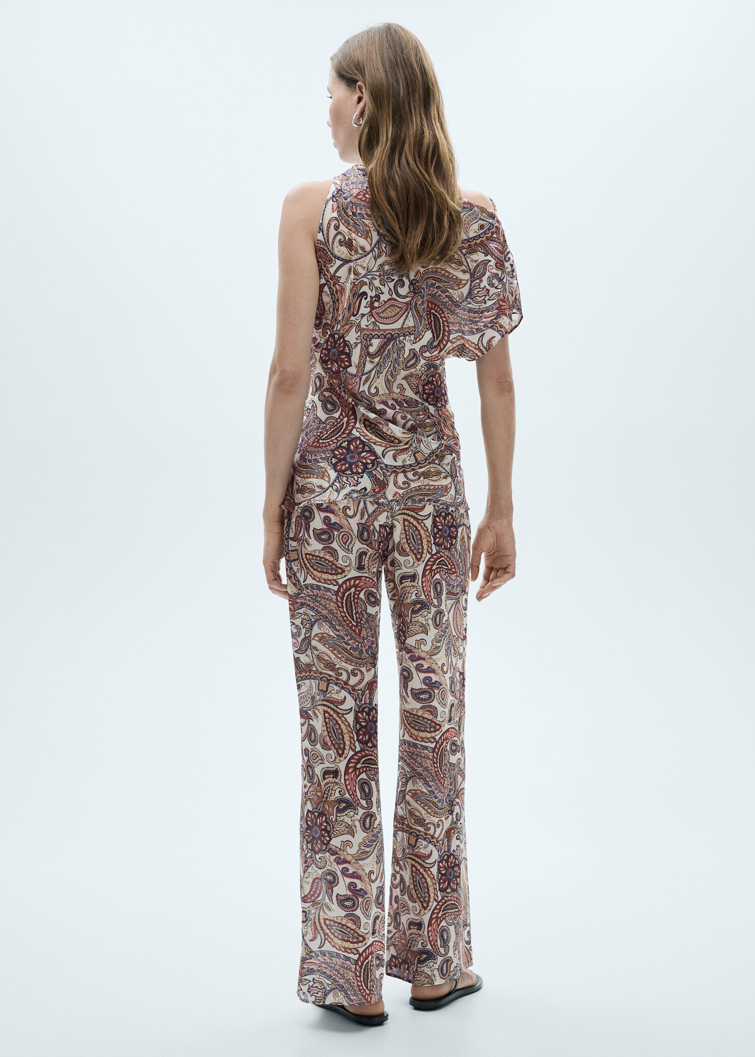 Flowy printed trousers - Reverse of the article