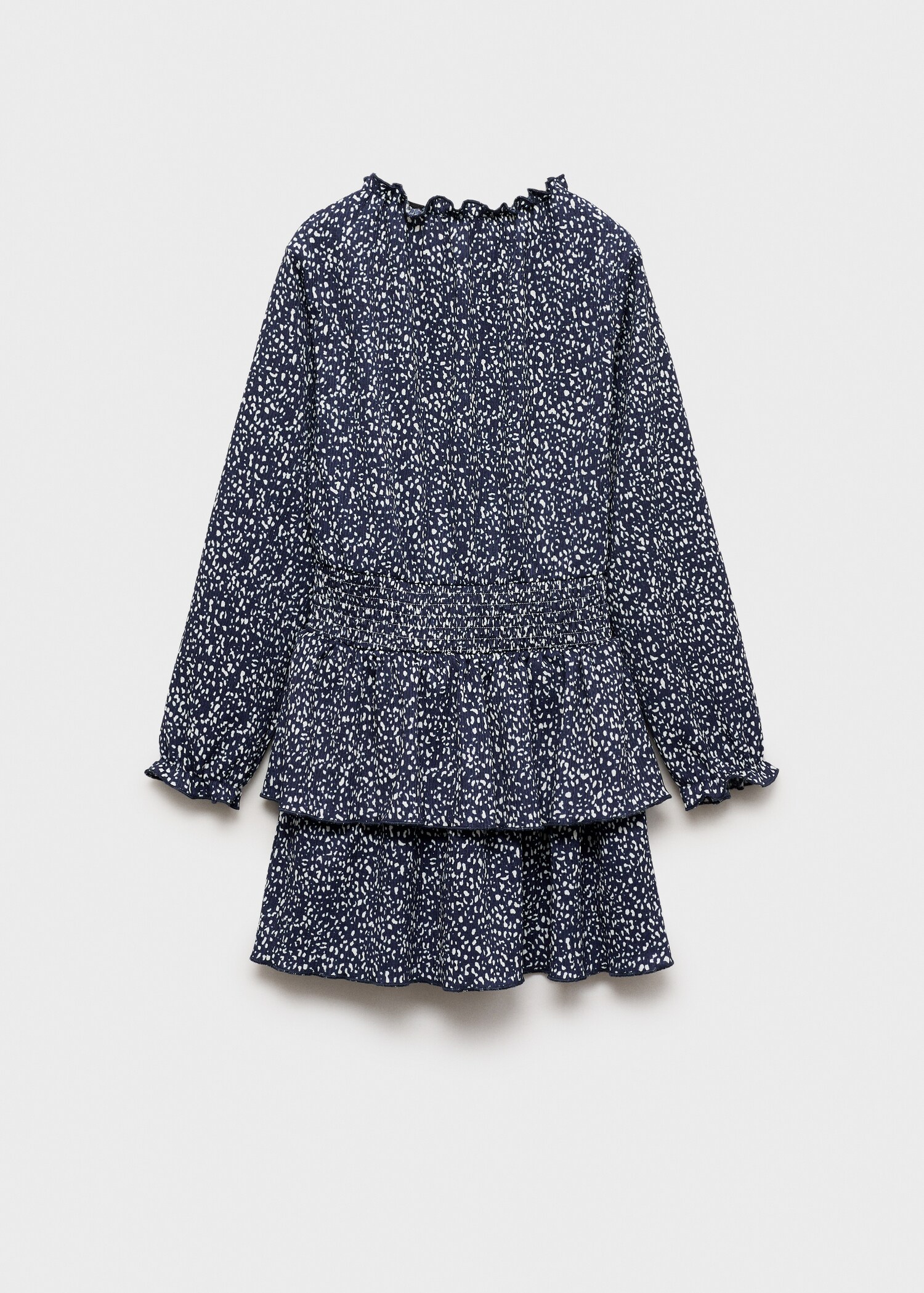 Ruffled printed dress - Reverse of the article
