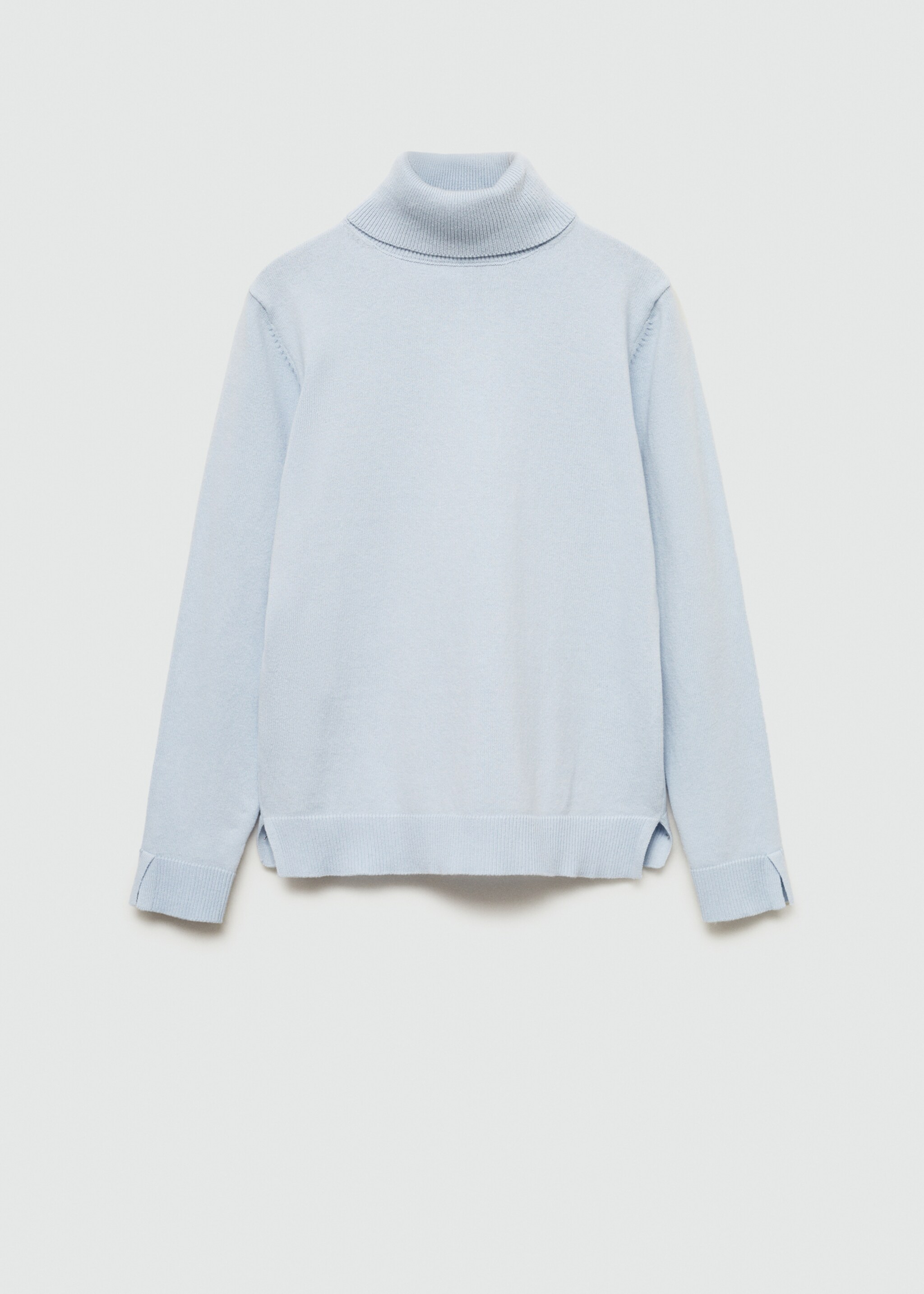 Turtleneck knitted sweater - Article without model, Sky Blue. Ref: 77096336-00.