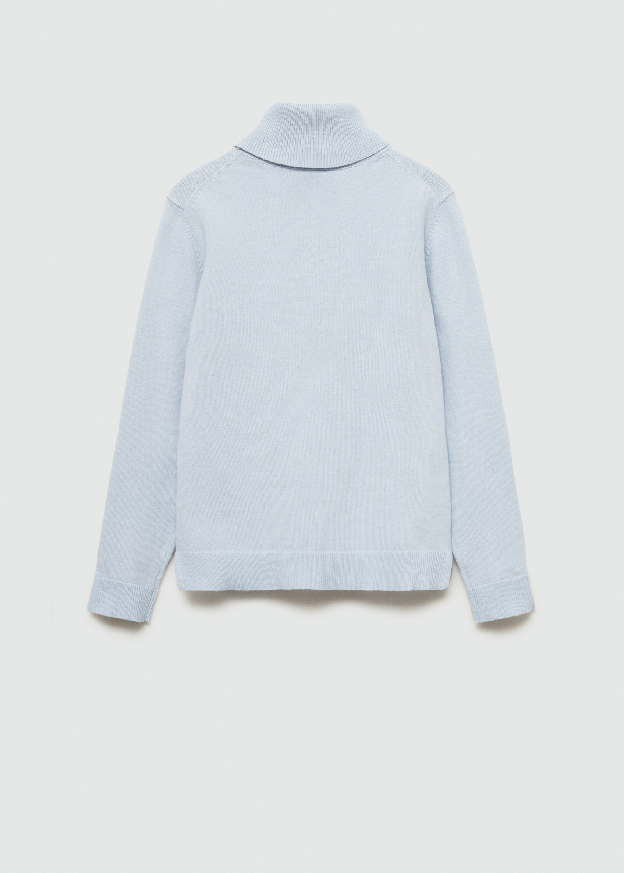 Turtleneck knitted sweater - Reverse of the article, Sky Blue. Ref: 77096336-00.