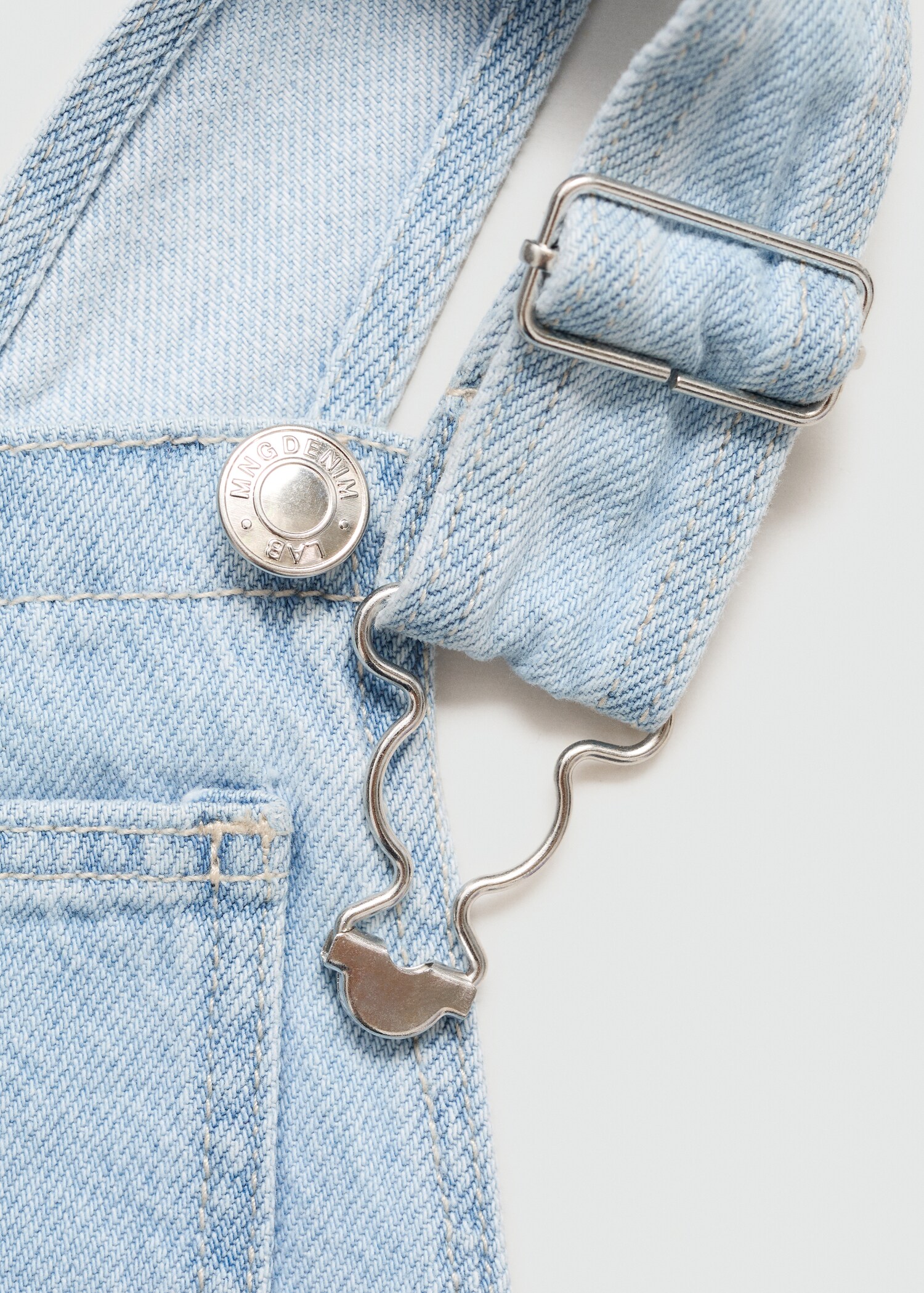 Salopette denim diritta - Dettaglio dell'articolo 0