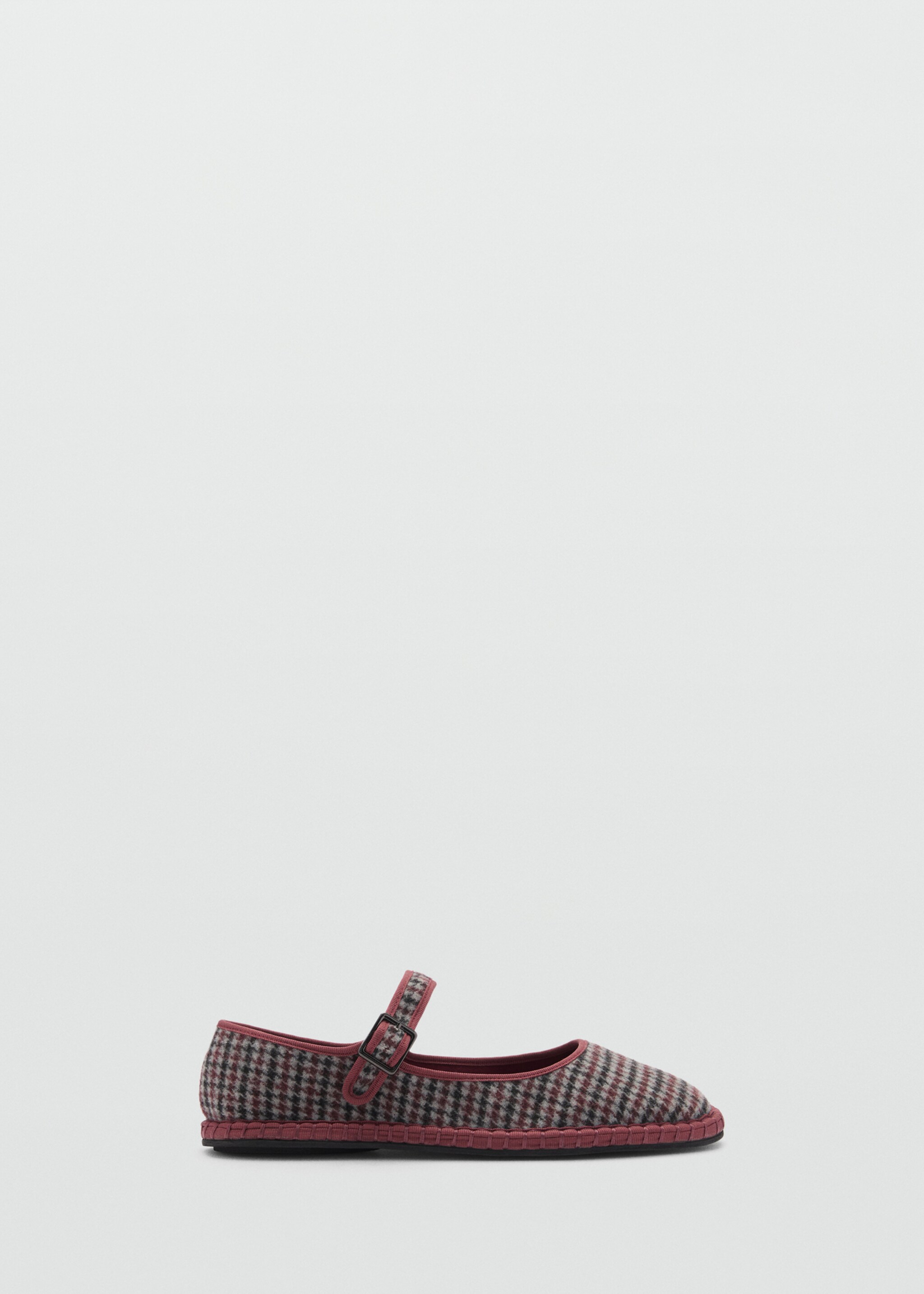 Ballerinas with strap - Article without model, Burgundy. Ref: 77096342-00.