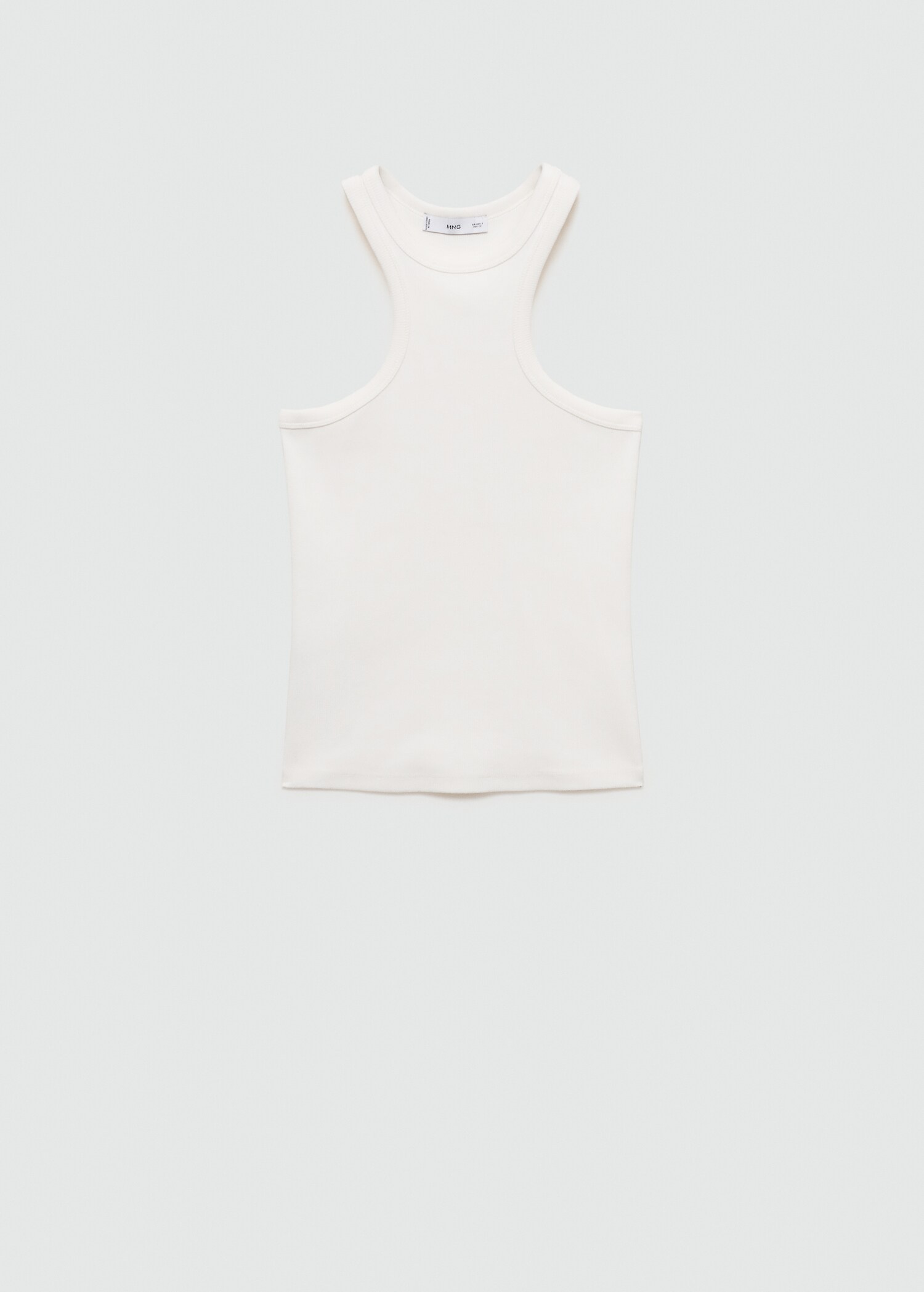 Ribbed cotton-blend top - Article without model