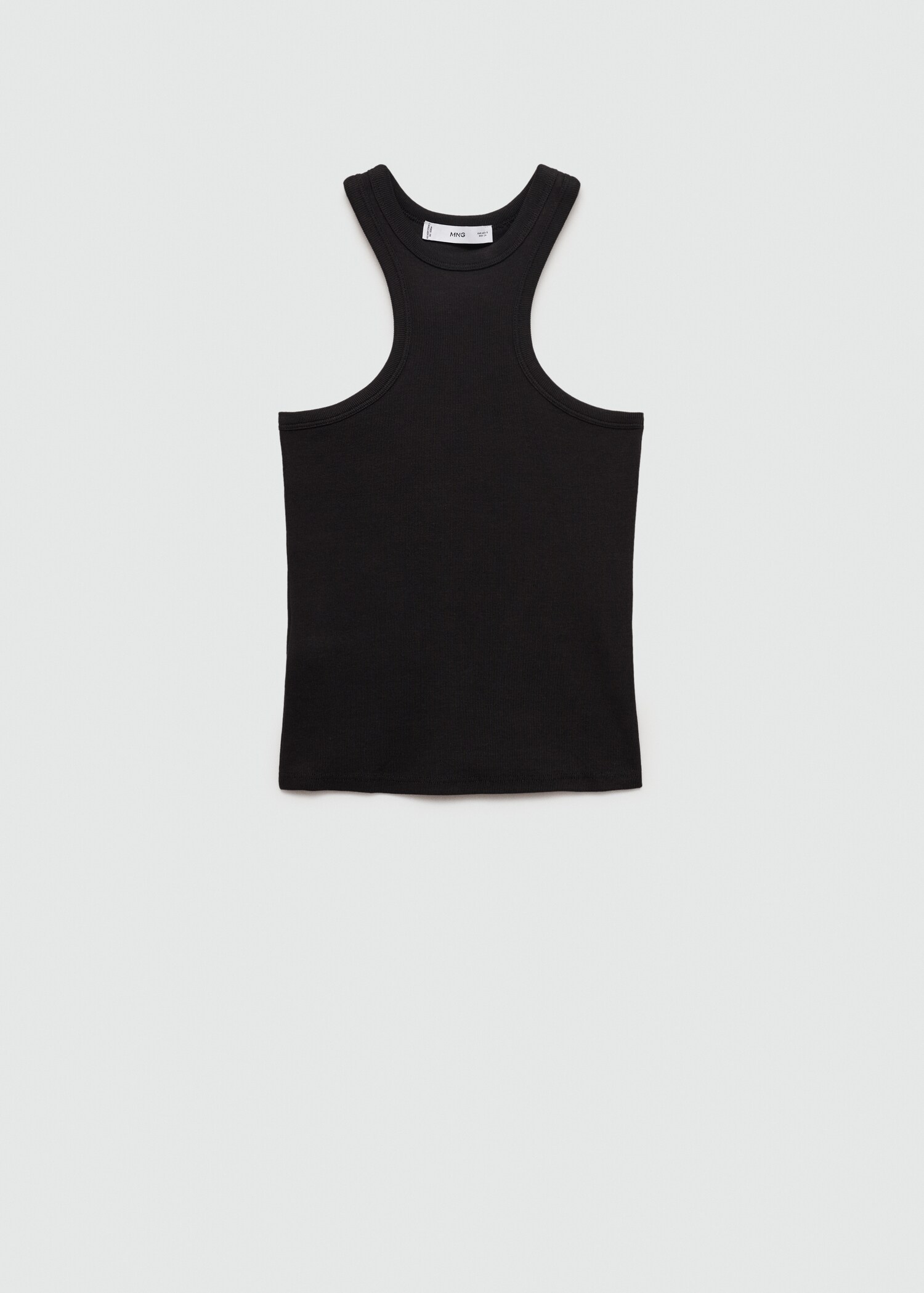 Ribbed cotton-blend top - Article without model