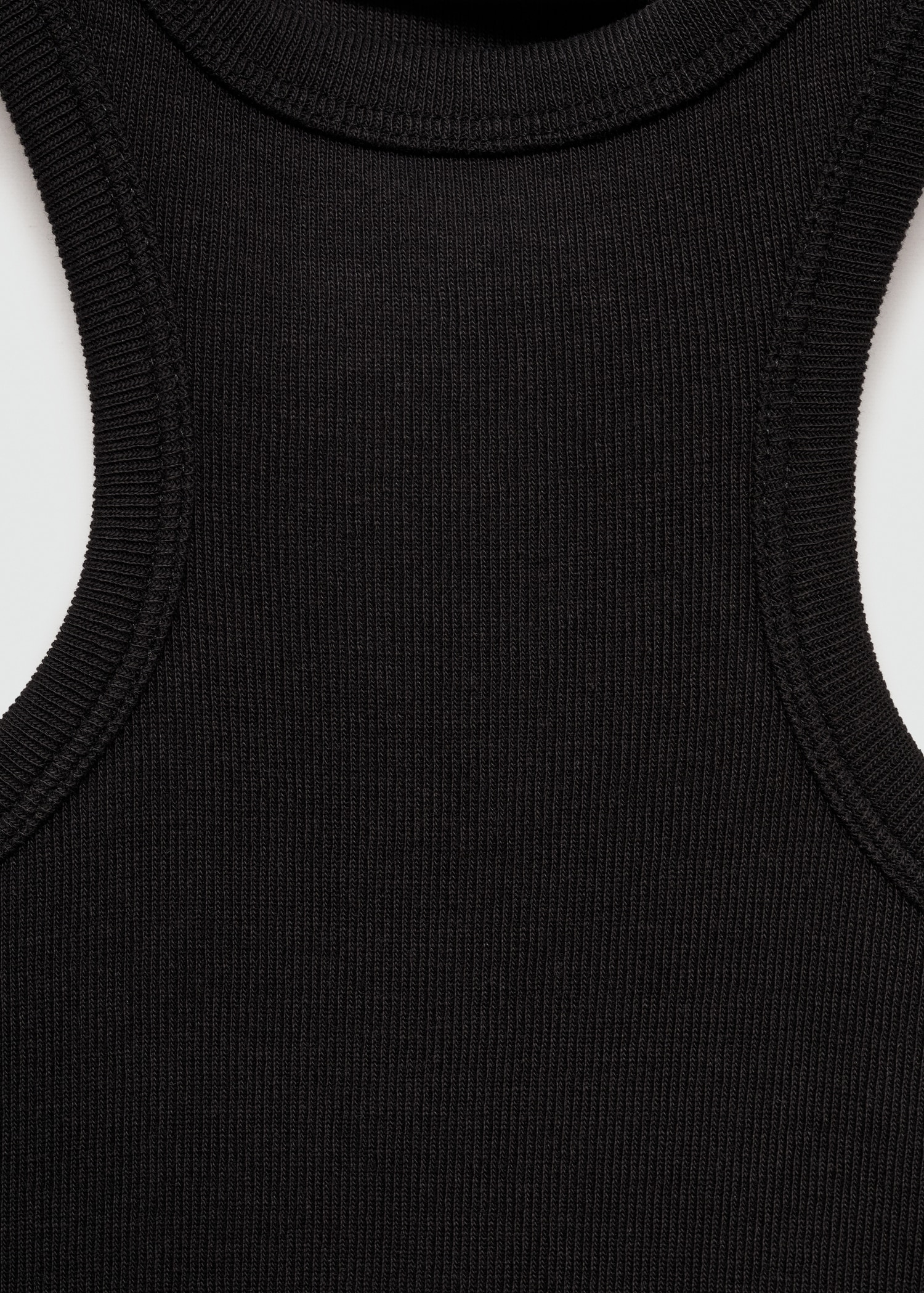Ribbed cotton-blend top - Details of the article 8