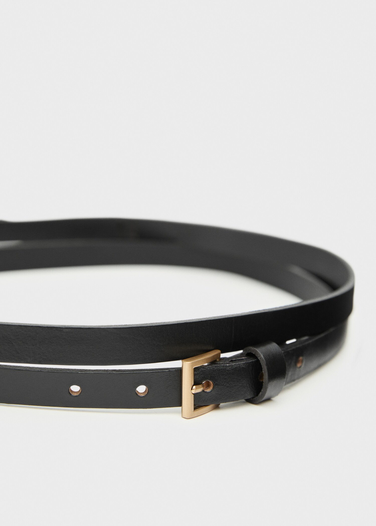 Dunne riem 100% leer dubbele omslag - Middenvlak