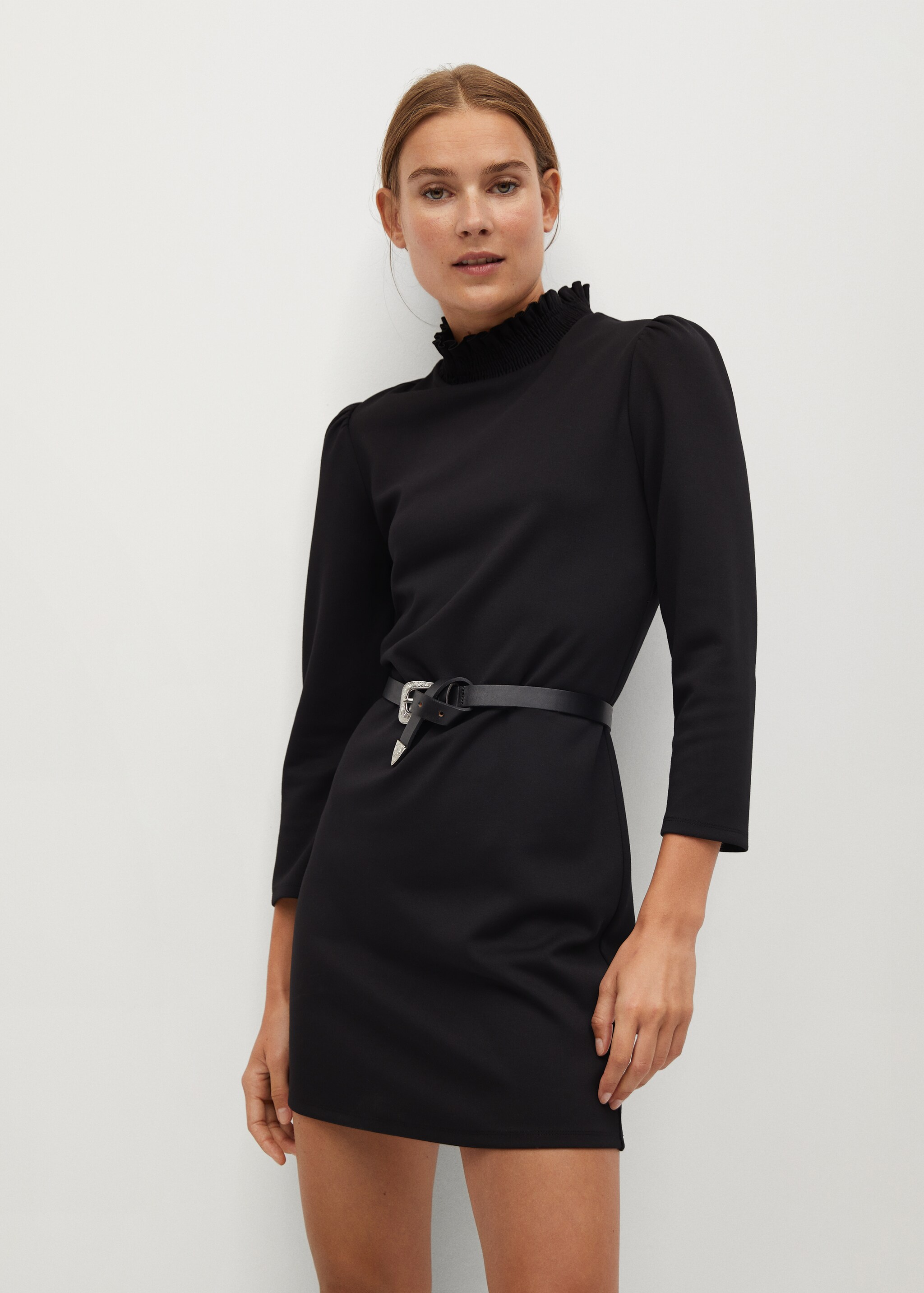 Vestido cuello elástico - Plano medio