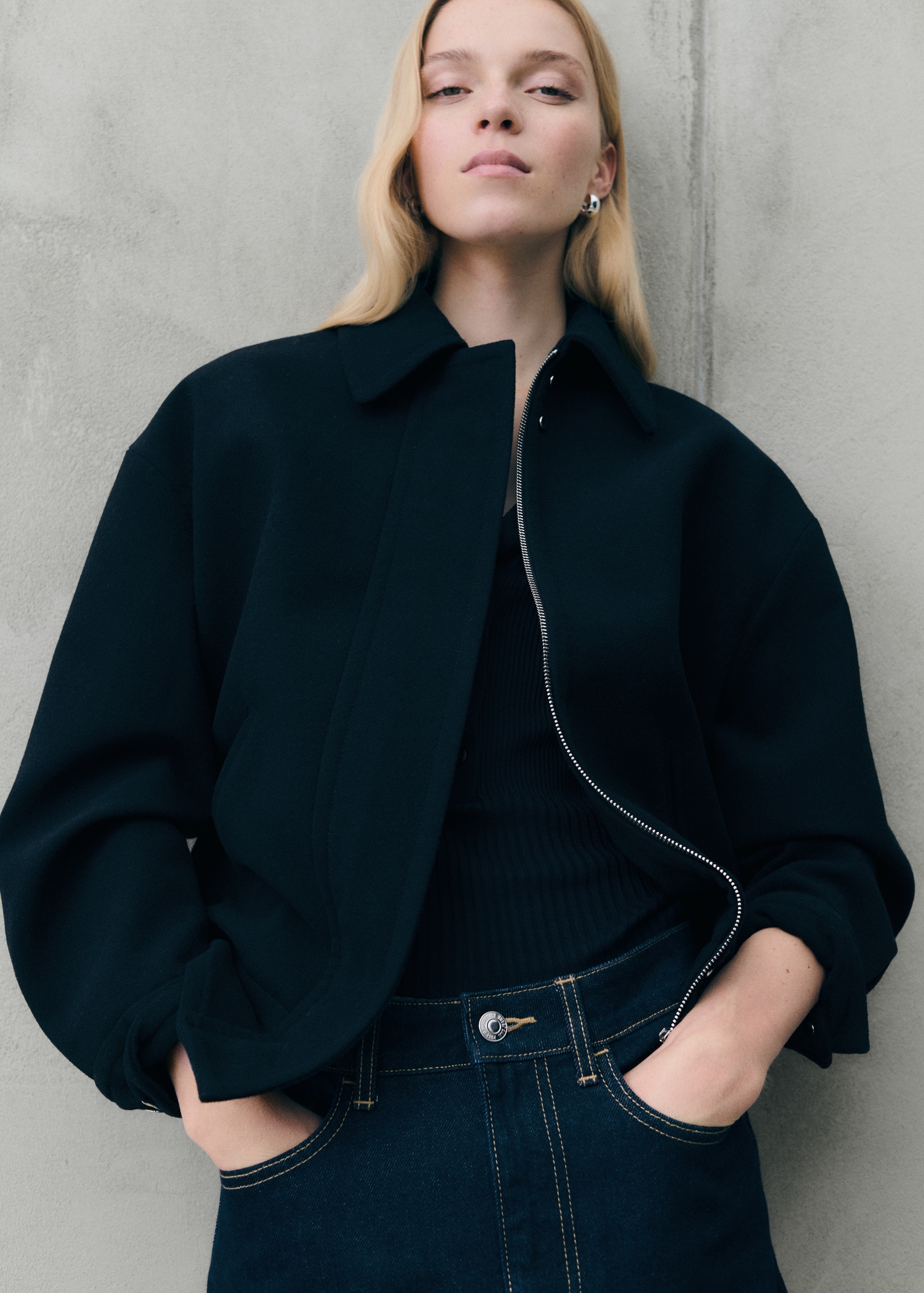 Laine Mango Surchemise Femme Veste Laine Oversize Femme MANGO