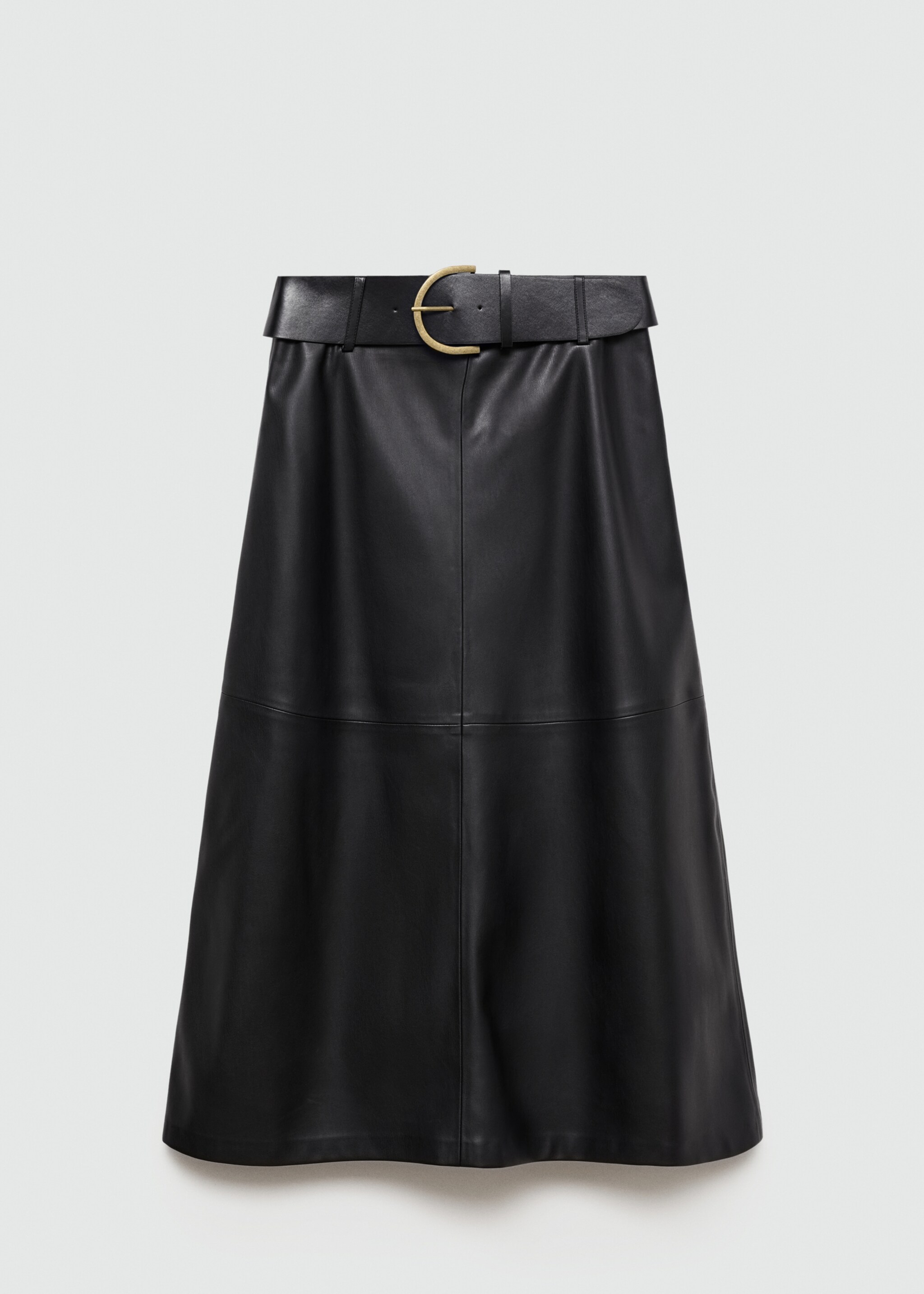 Leather-effect midi-skirt - Article without model