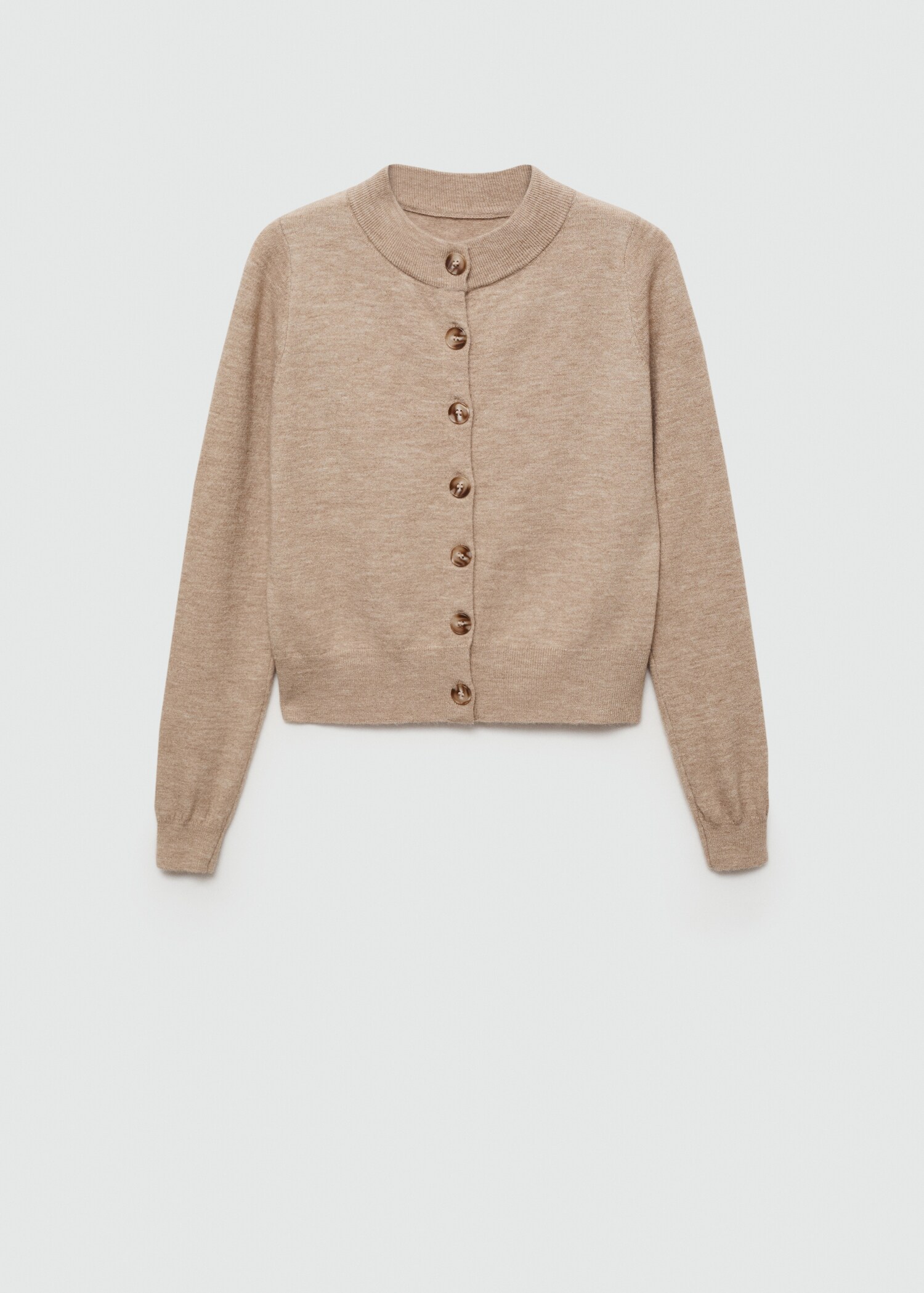 Cardigan de gola redonda com botões - Artigo sem modelo