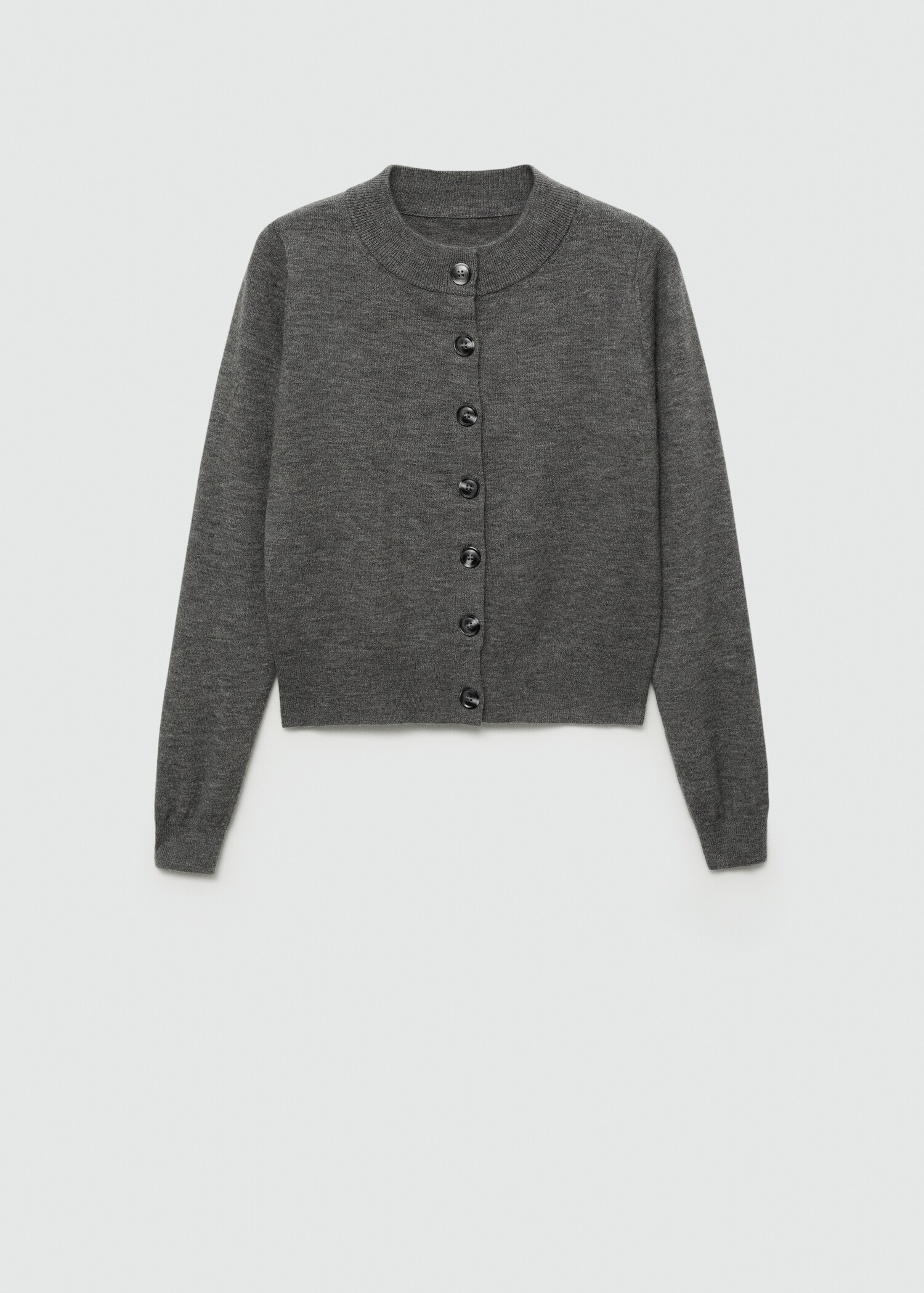 Cardigan de gola redonda com botões - Artigo sem modelo