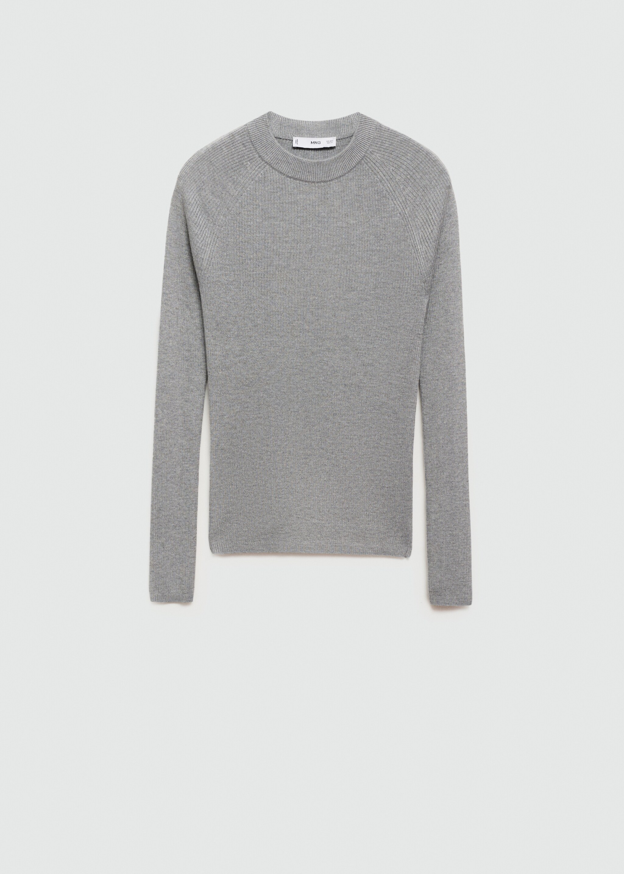 Fine ribbed-knit sweater - Article without model, Light Heather Grey. Ref: 77096724-00.