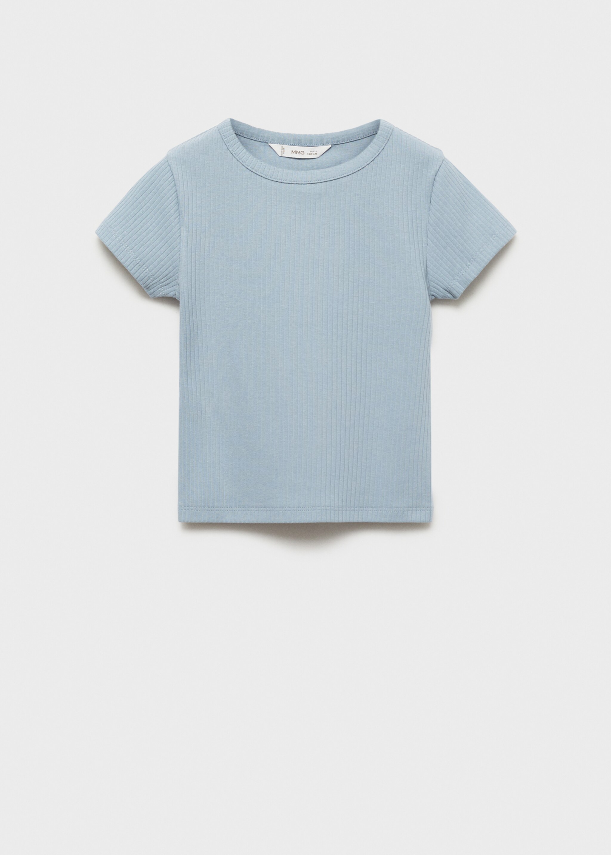 Ribbed cotton T-shirt - Article without model