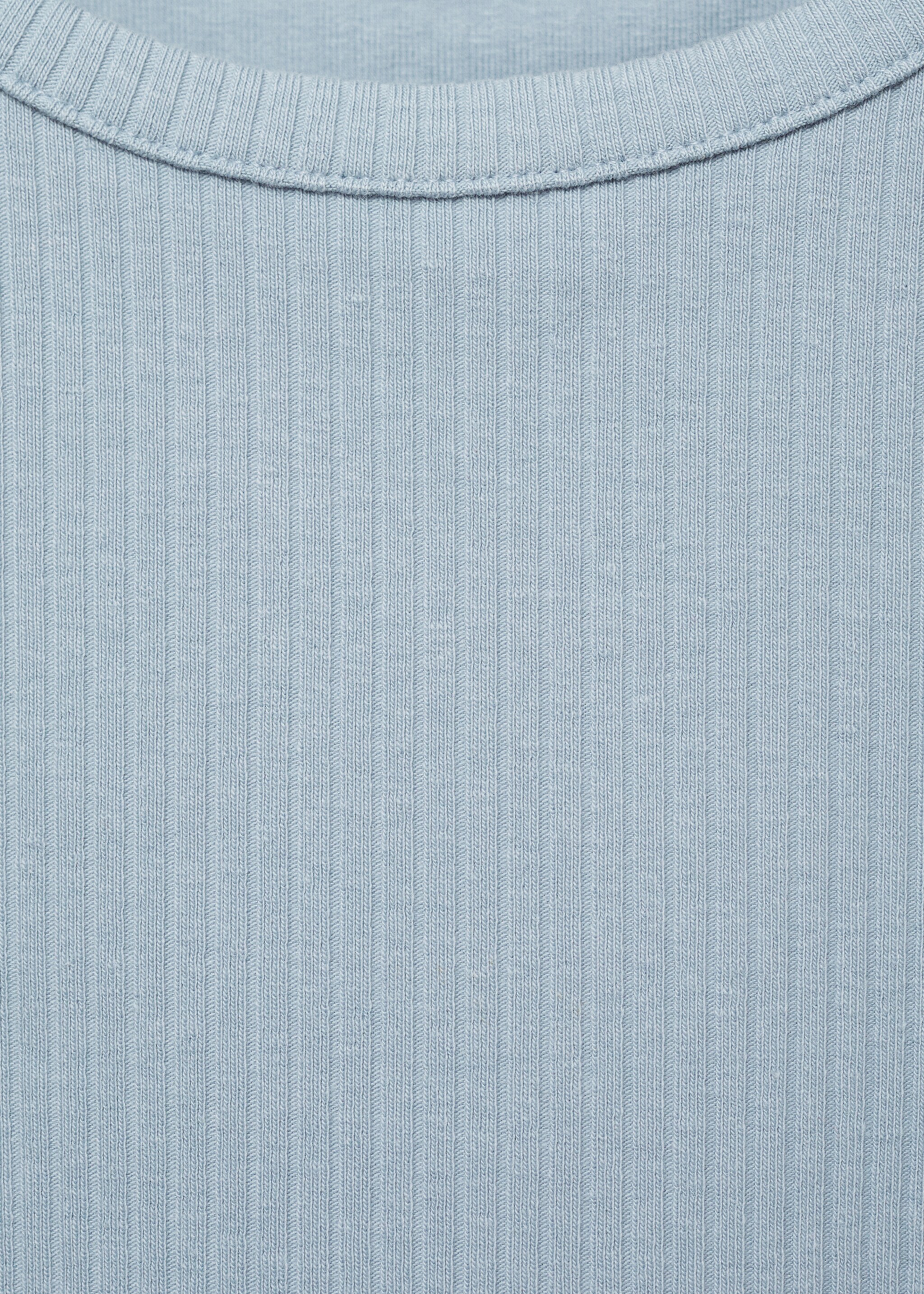 Ribbed cotton T-shirt - Details of the article 8