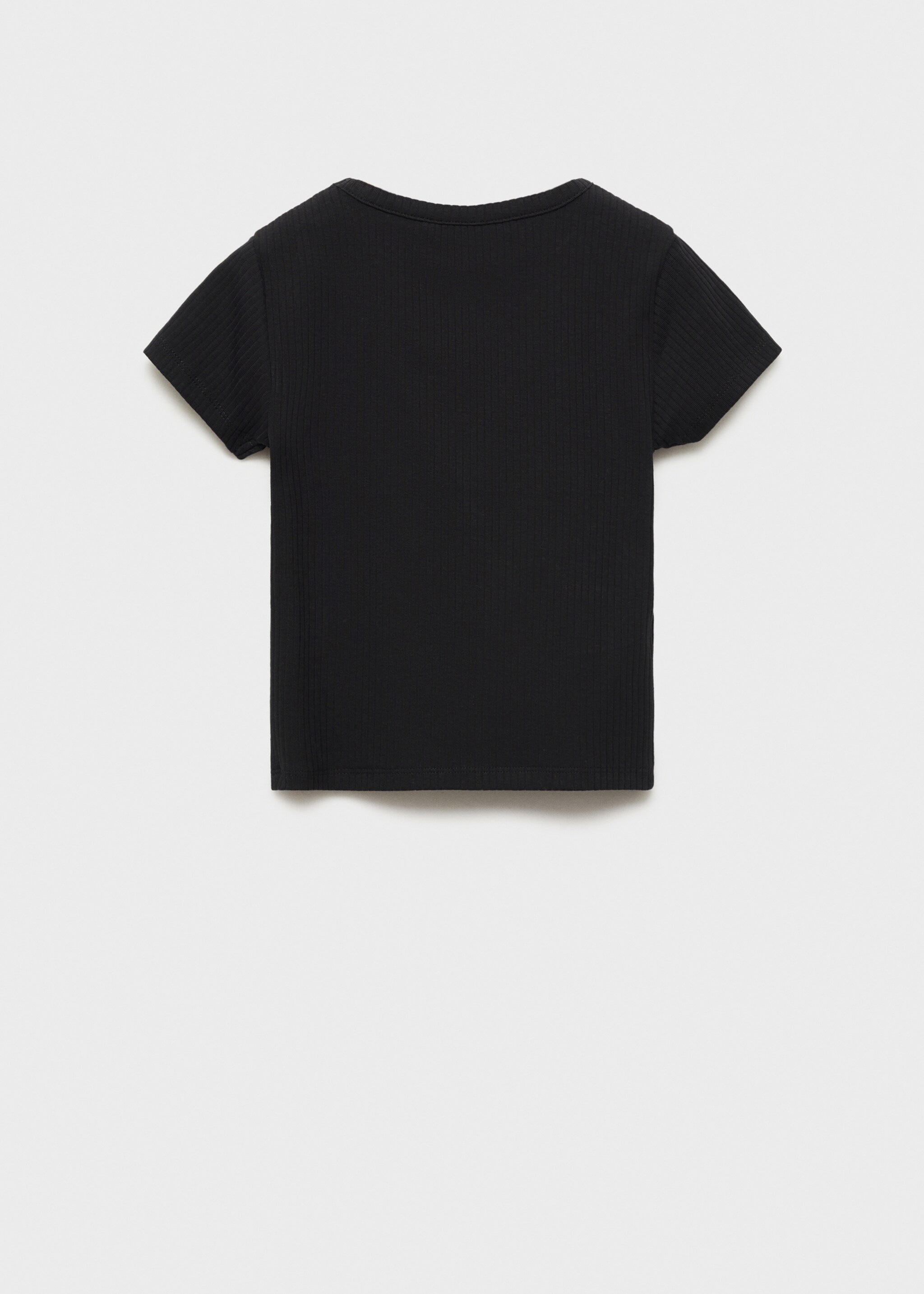 Geribd katoenen T-shirt - Achterkant van het artikel