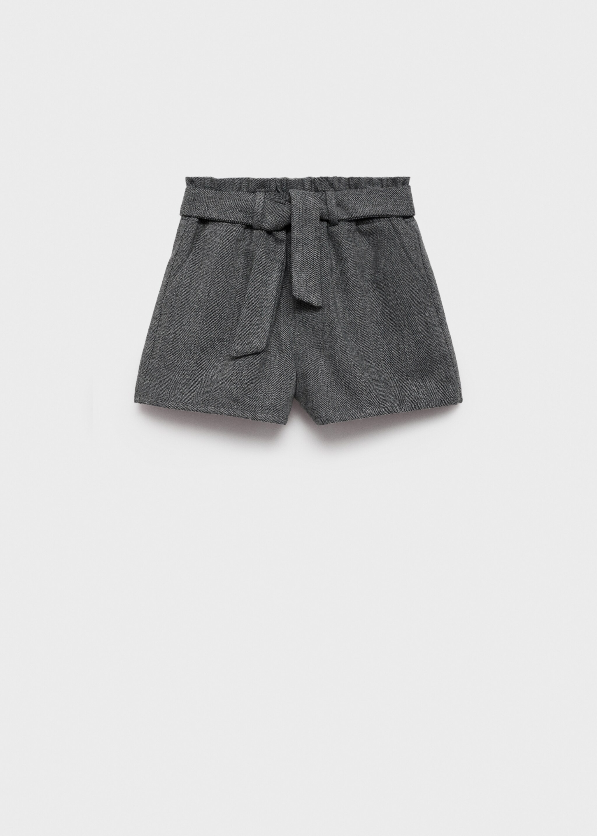 Paperbag shorts with bow - Article without model, Grey. Ref: 77096737-00.