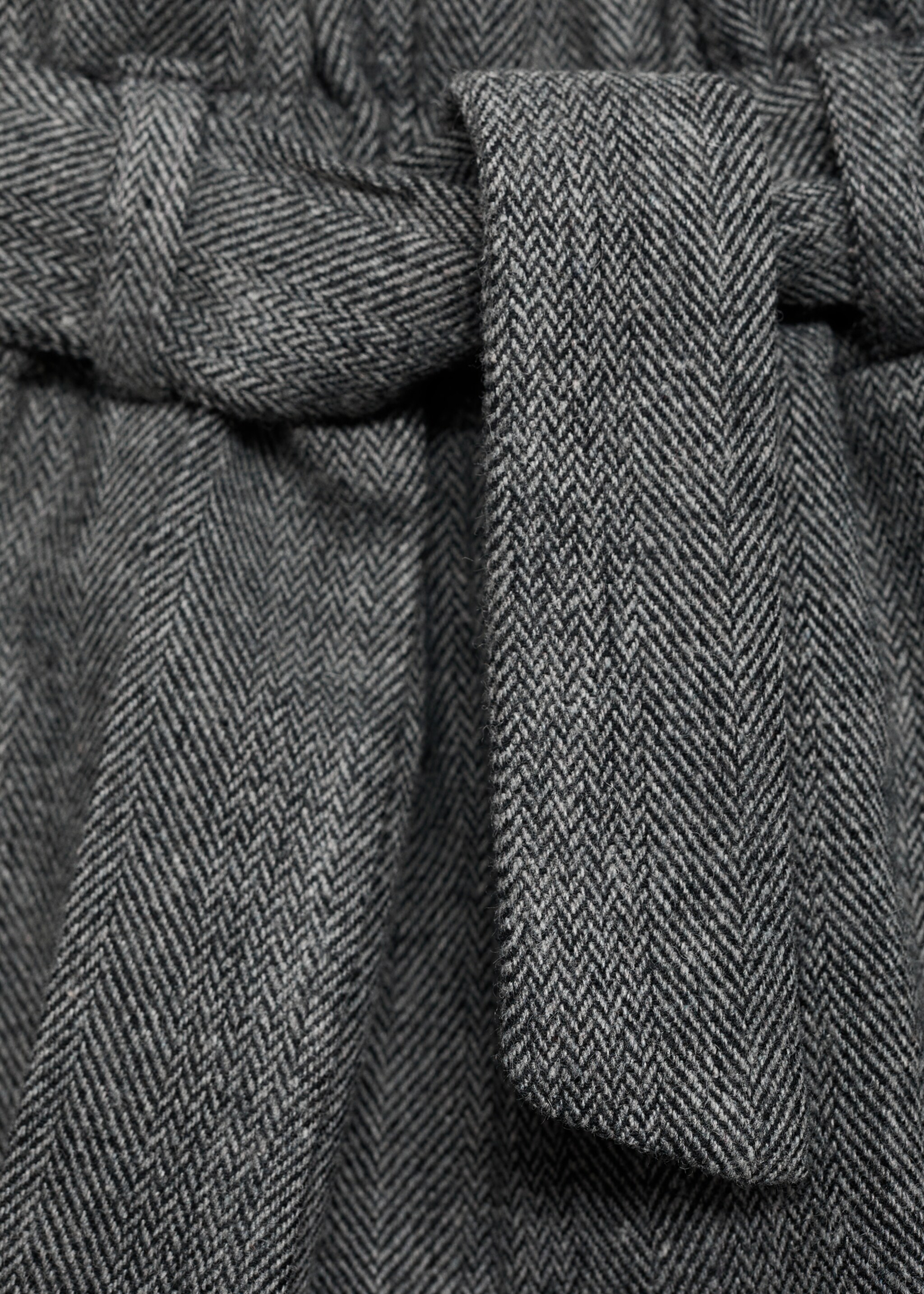 Paperbag shorts with bow - Details of the article 8, Grey. Ref: 77096737-00.