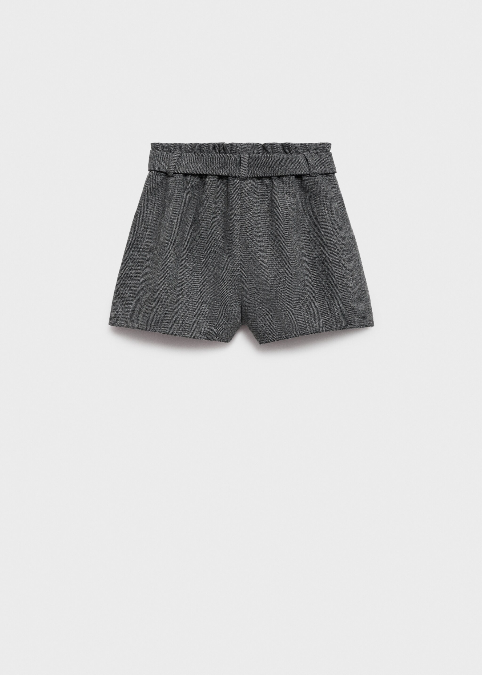Paperbag shorts with bow - Reverse of the article, Grey. Ref: 77096737-00.