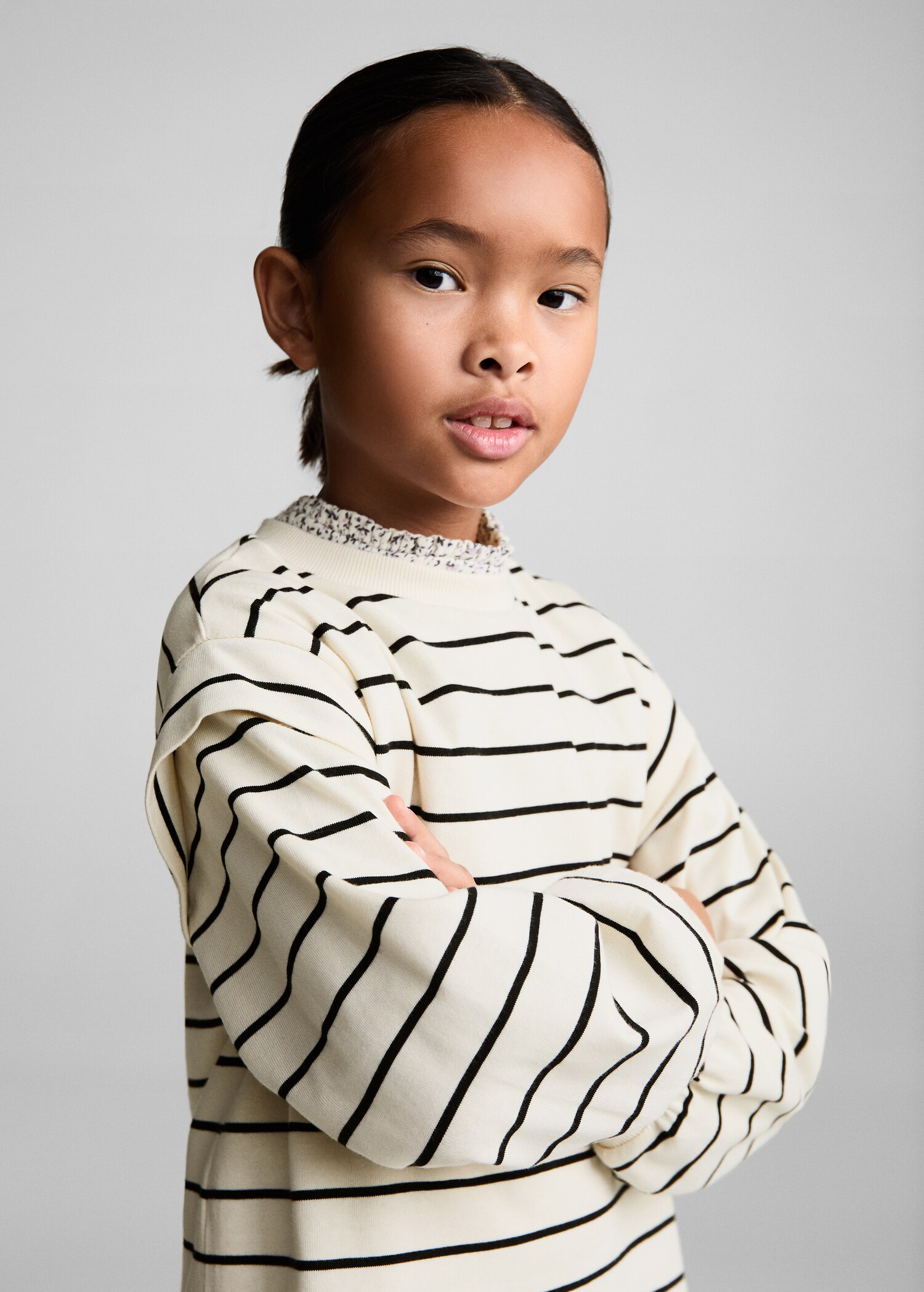 Striped cotton dress - Details of the article 1