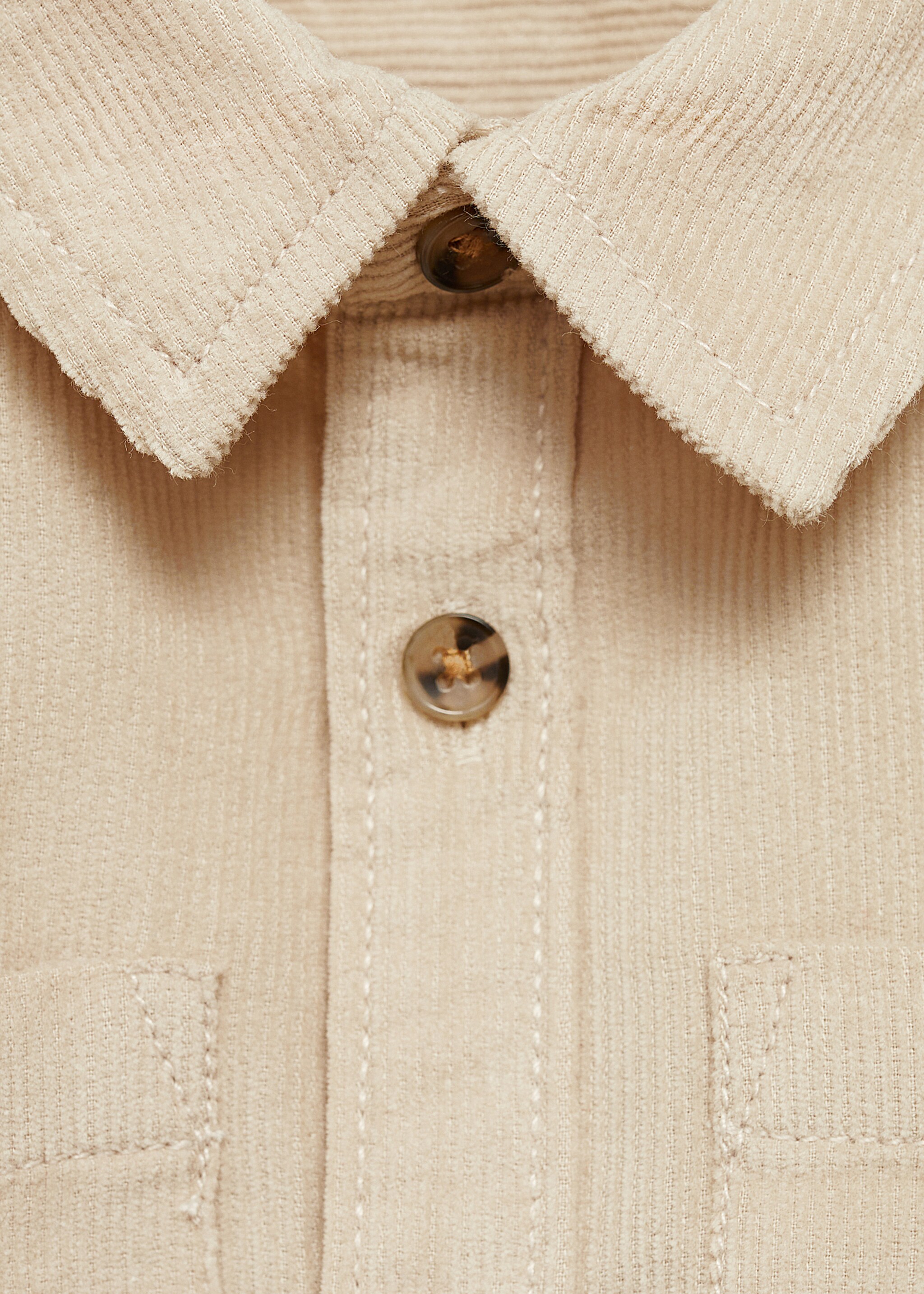 Sobrecamisa pana bolsillo - Detalle del artículo 8, Crudo. Ref: 77096741-00.
