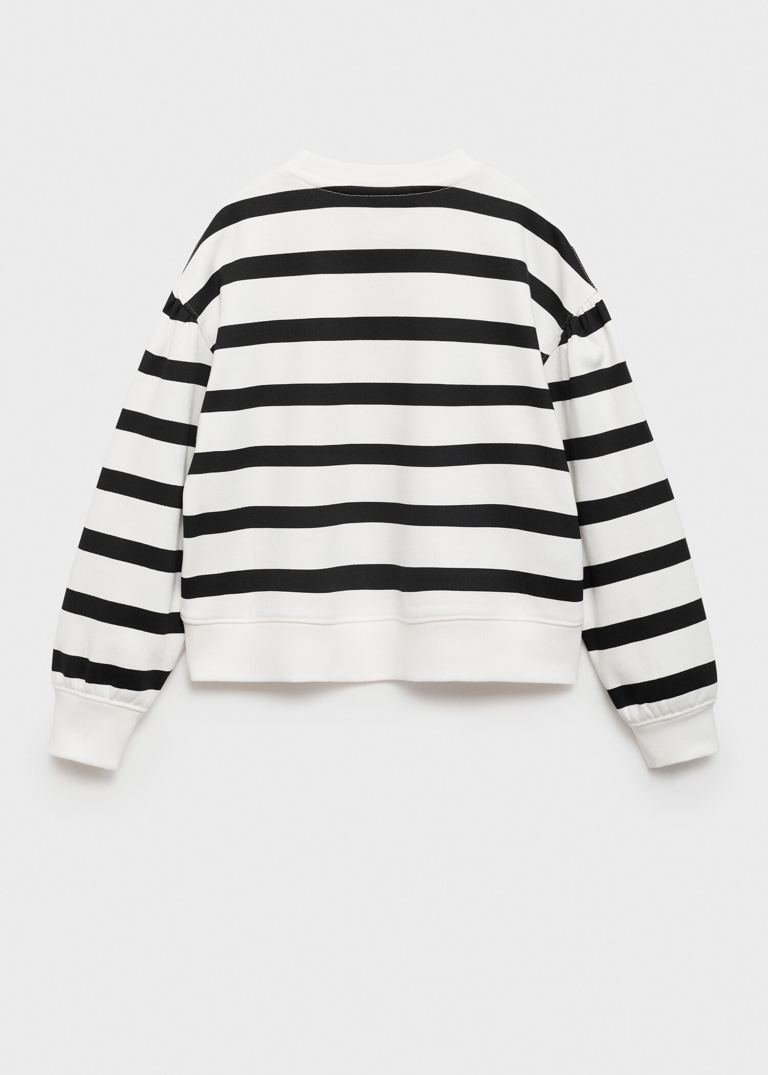 Striped sweatshirt with embroidered detail - Reverse of the article