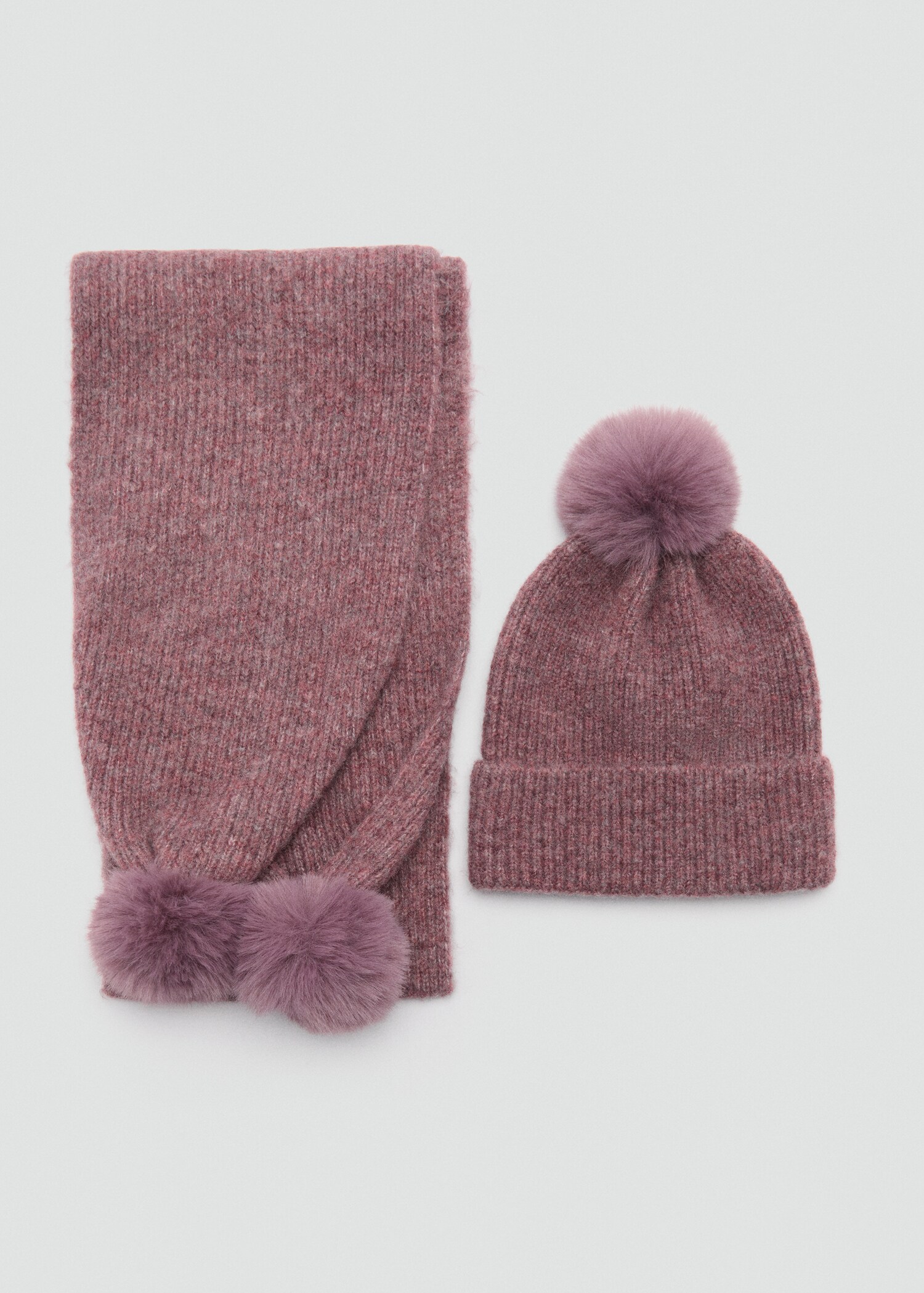 Gorro punto bicolor pompón - Detalle del artículo 1