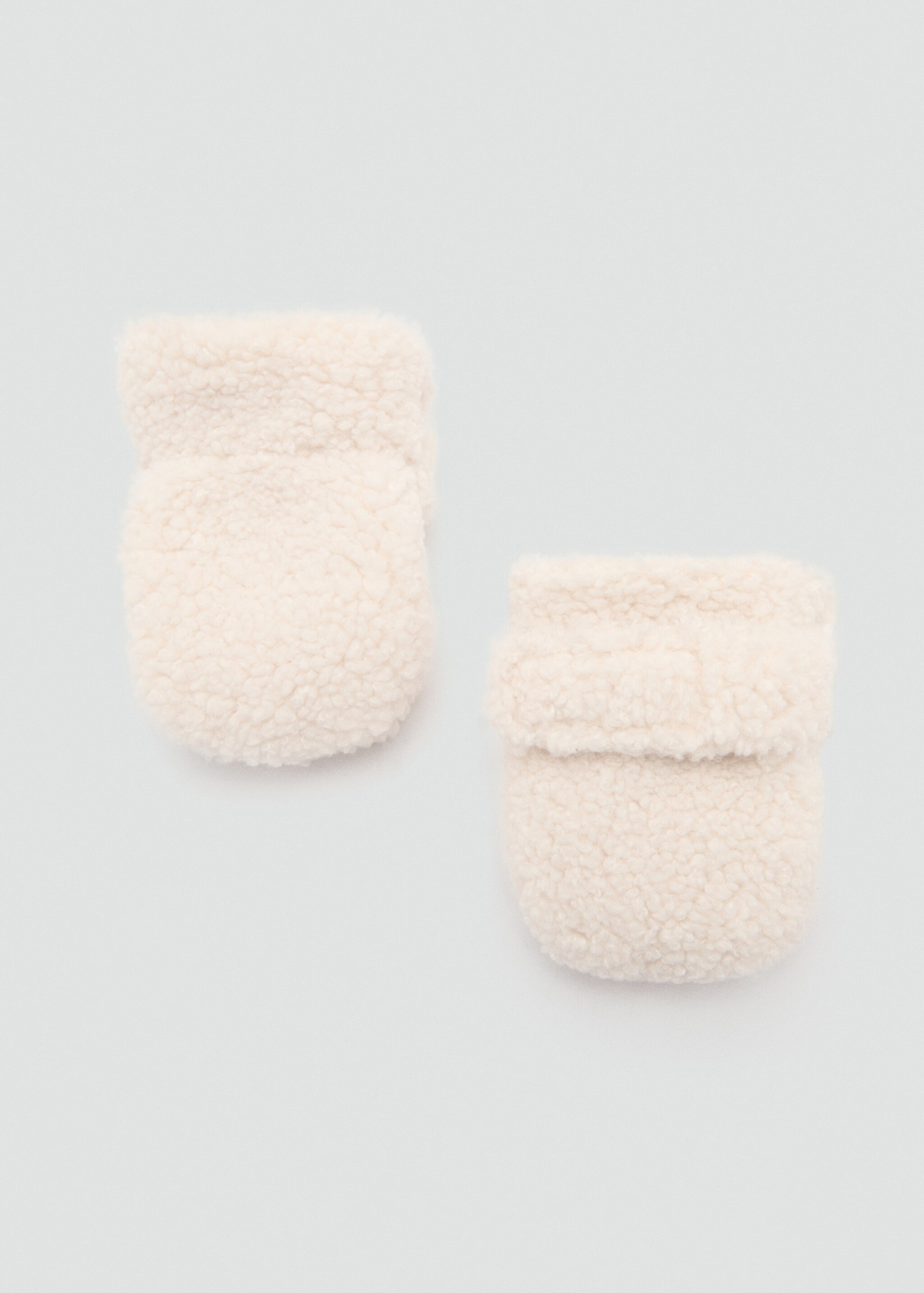 Gants imitation mouton - Article sans modèle, Blanc cassé. Ref: 77096747-00.