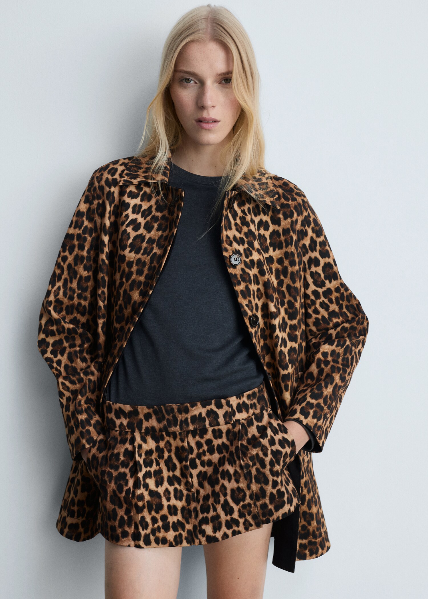 Leopard-print skirt pants - Details of the article 1