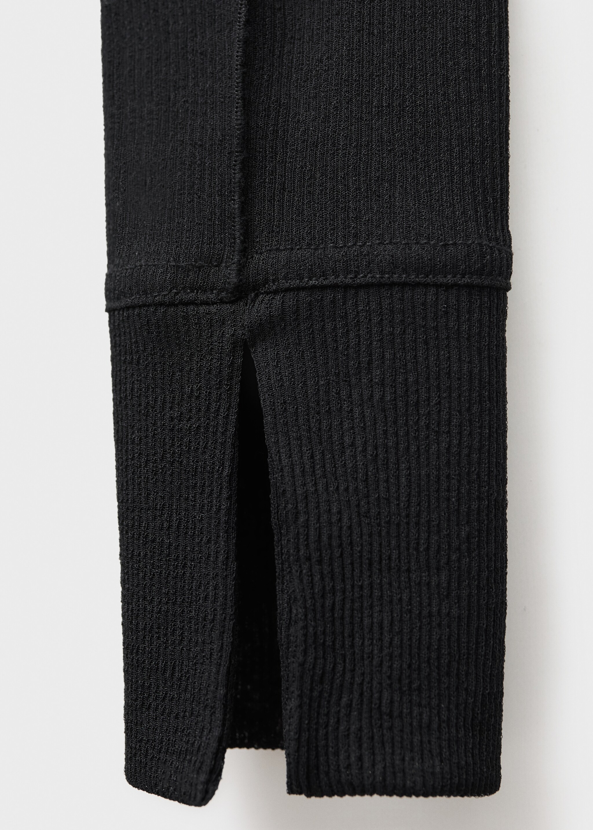 Long-sleeved fitted shirt - Details of the article 0, Black. Ref: 77096751-00.