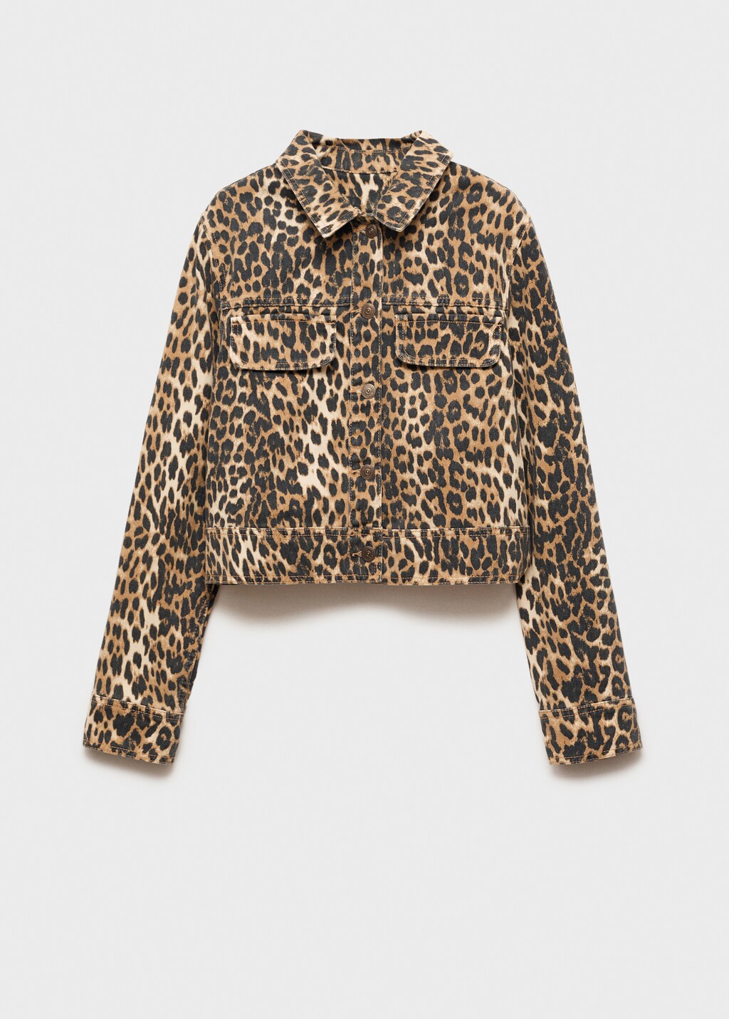 Leopard-print jacket with double zip - Women | MANGO OUTLET USA