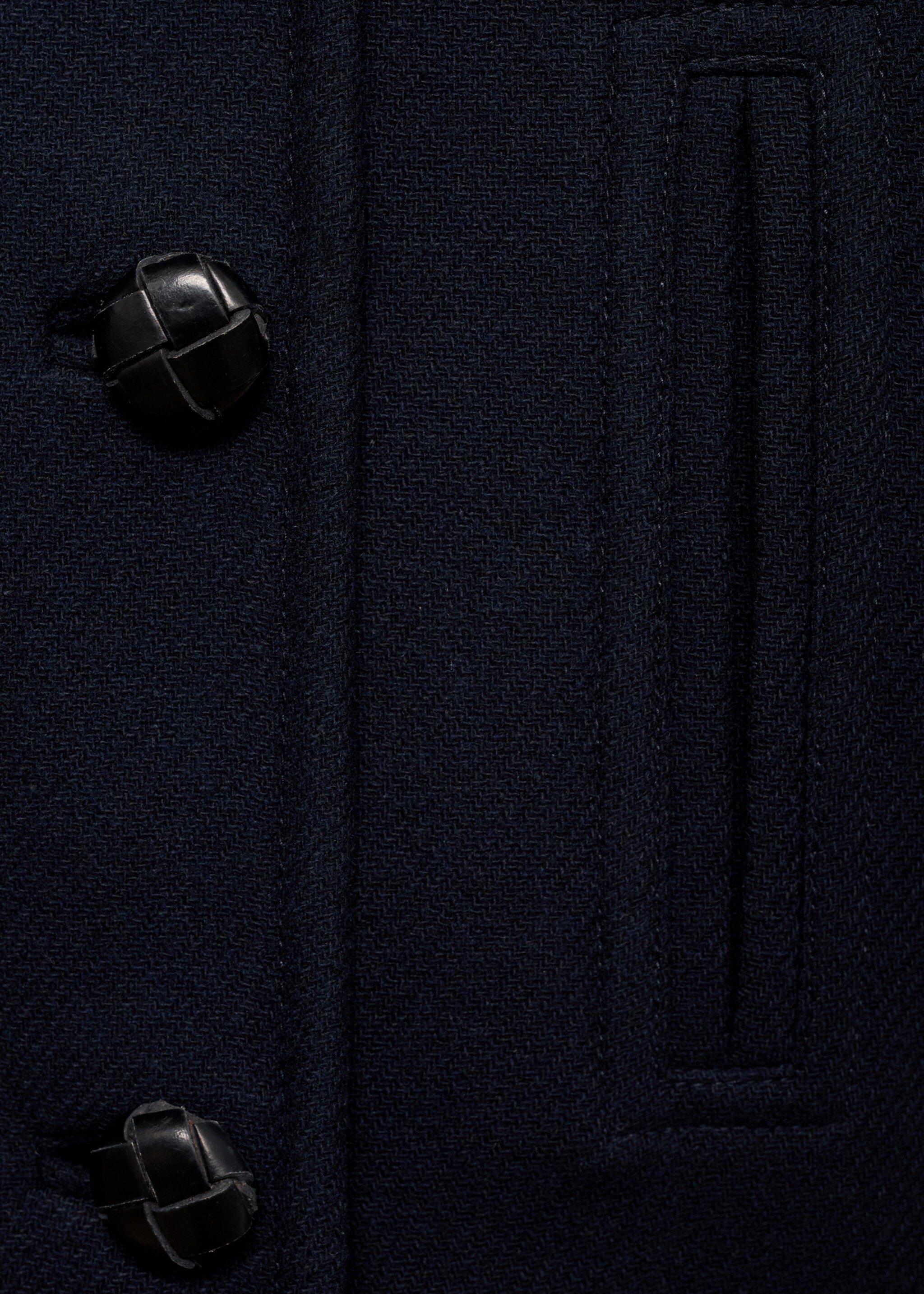 Structured oversize wool coat - Details of the article 0, Dark Navy. Ref: 77096753-00.