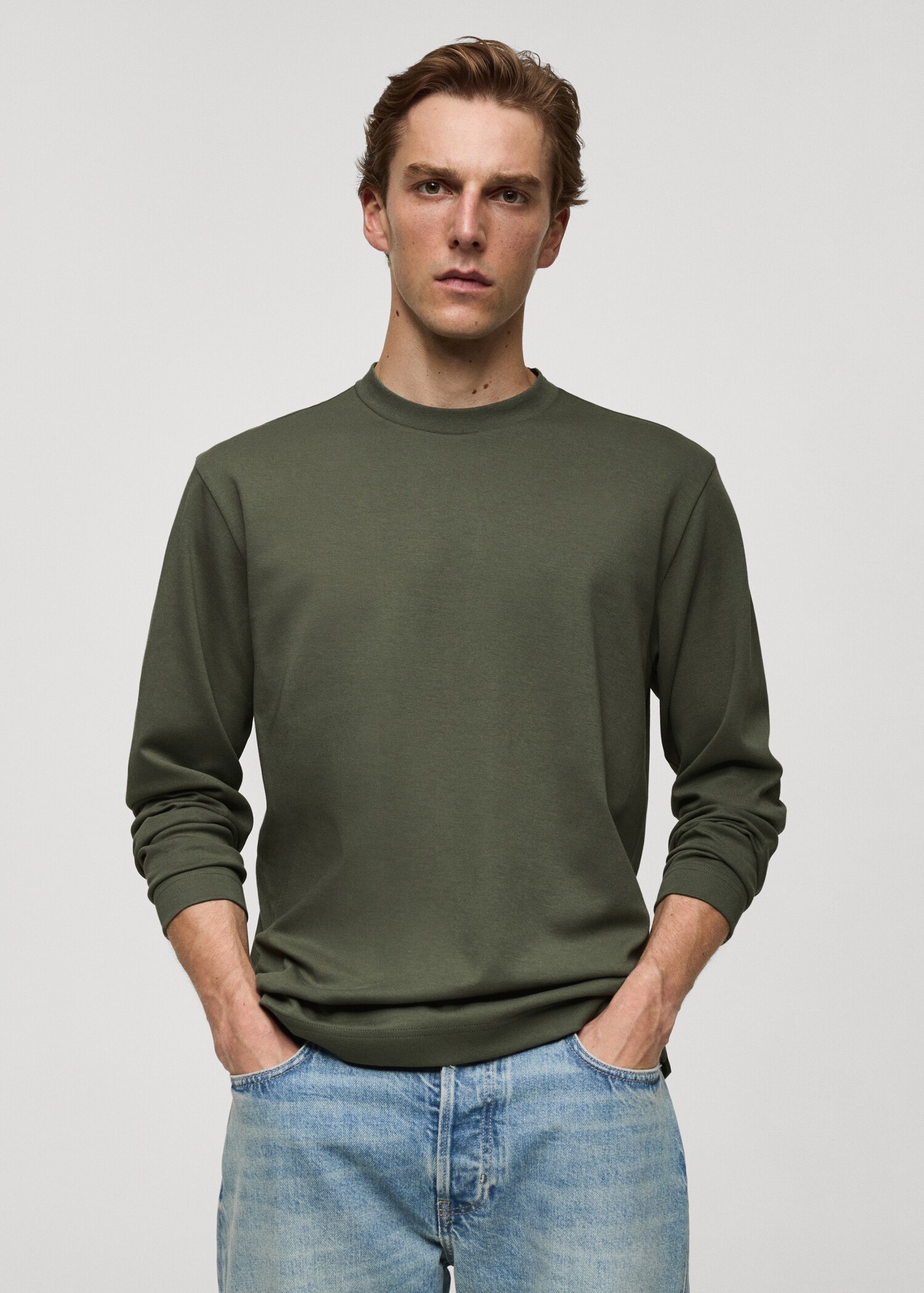100% cotton long-sleeved t-shirt - Medium plane