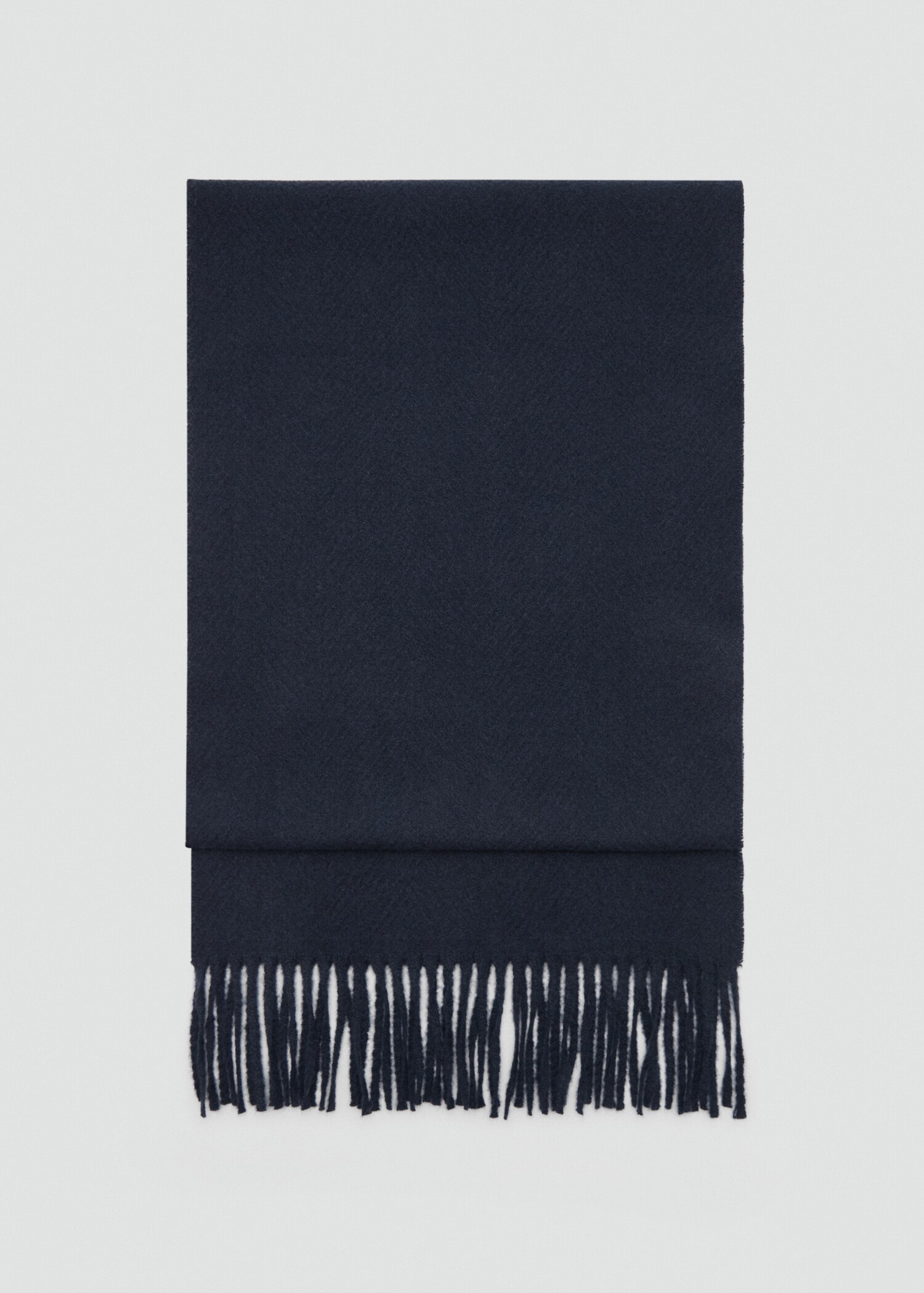 Plain fringed scarf - Article without model