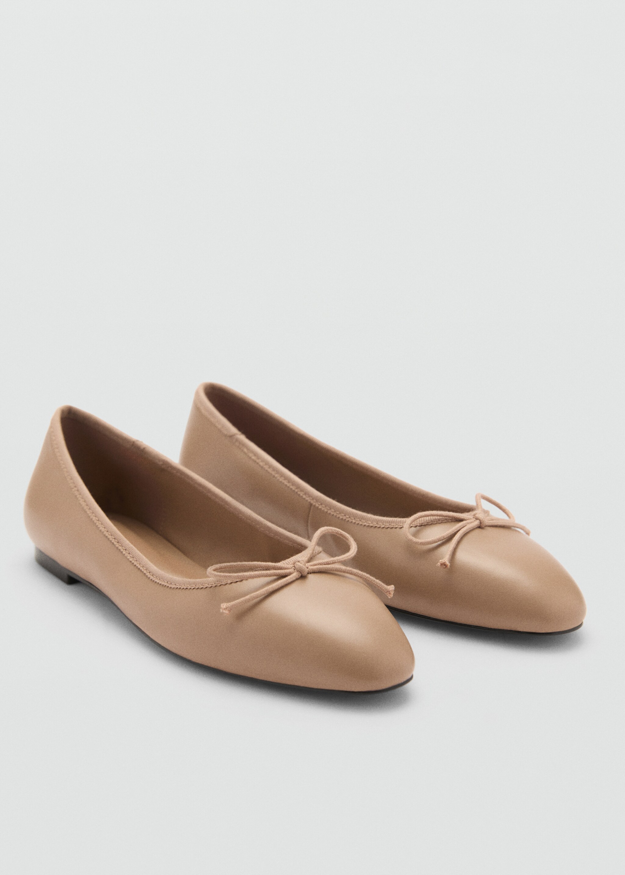 Ballerines cuir - Plan moyen, Marron moyen. Ref: 77097114-00.