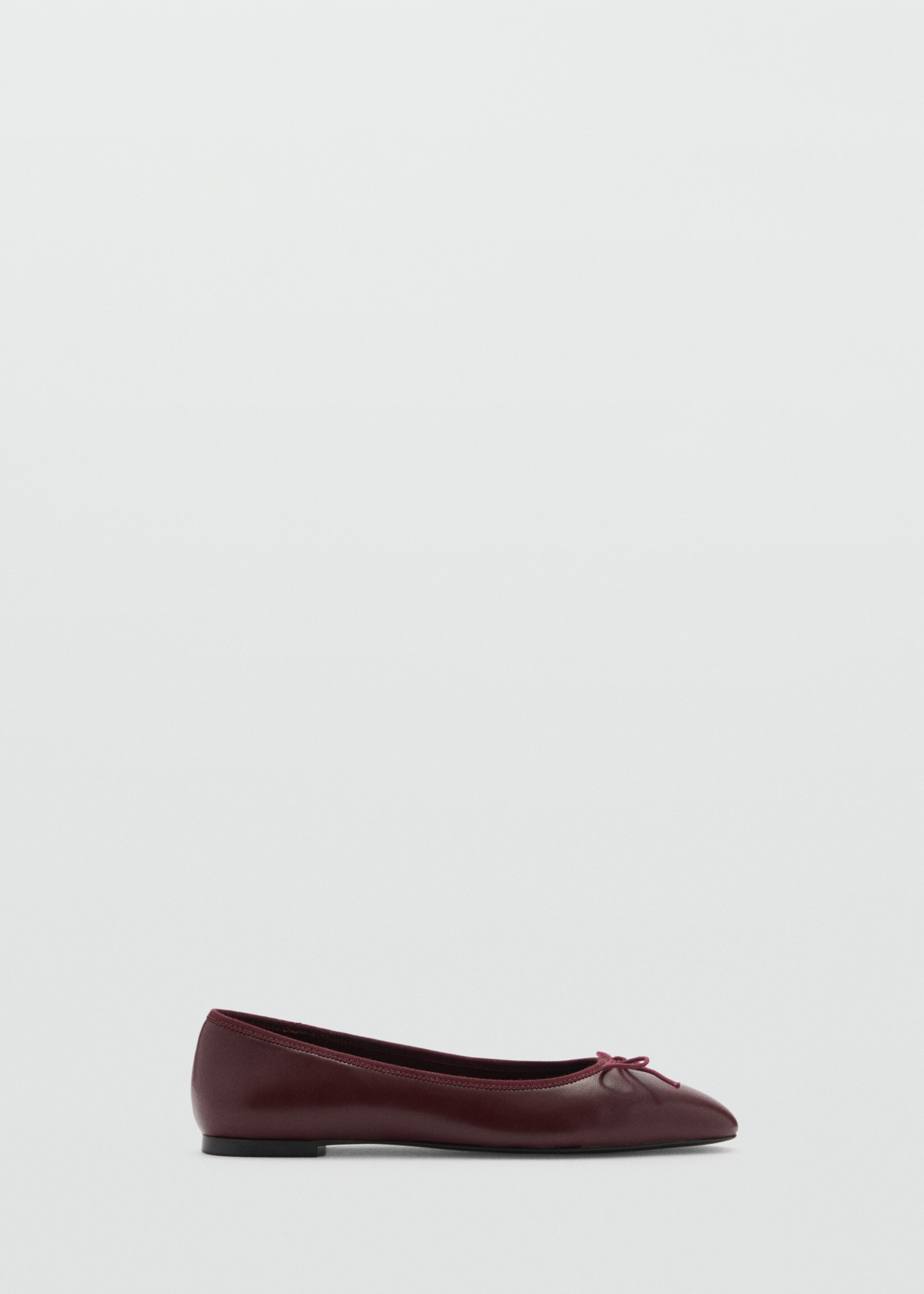 Leather ballet flats - Article without model, Burgundy. Ref: 77097114-00.