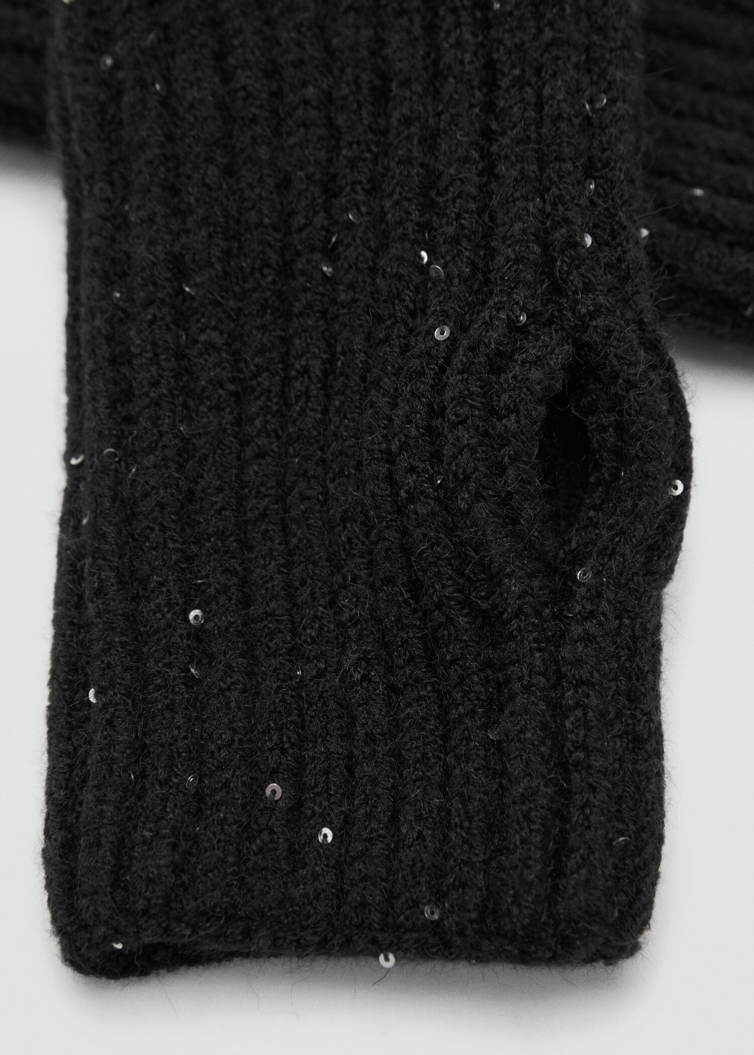 Sequin knitted gloves - Medium plane