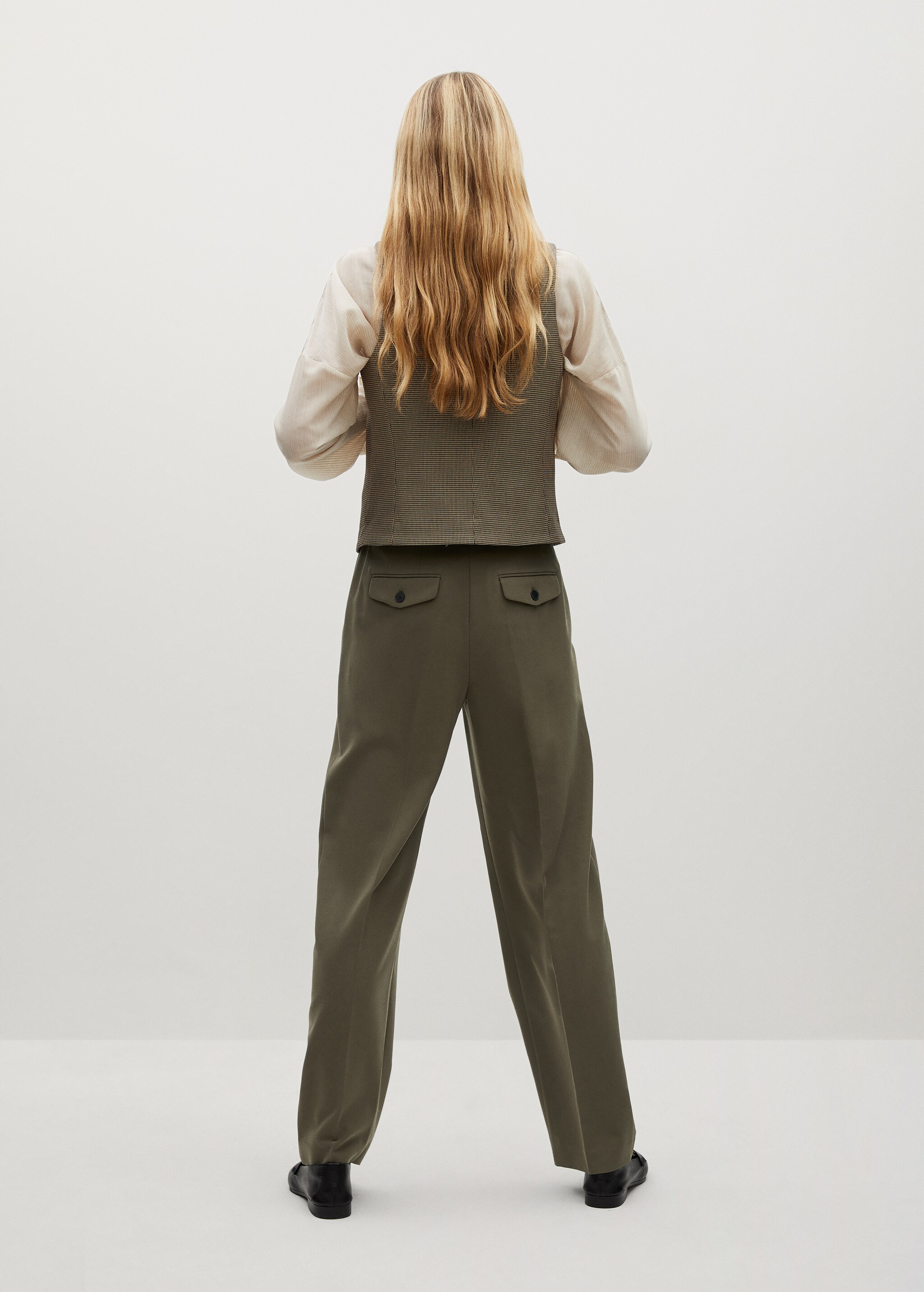 Pantalón recto pinzas - Reverso del artículo