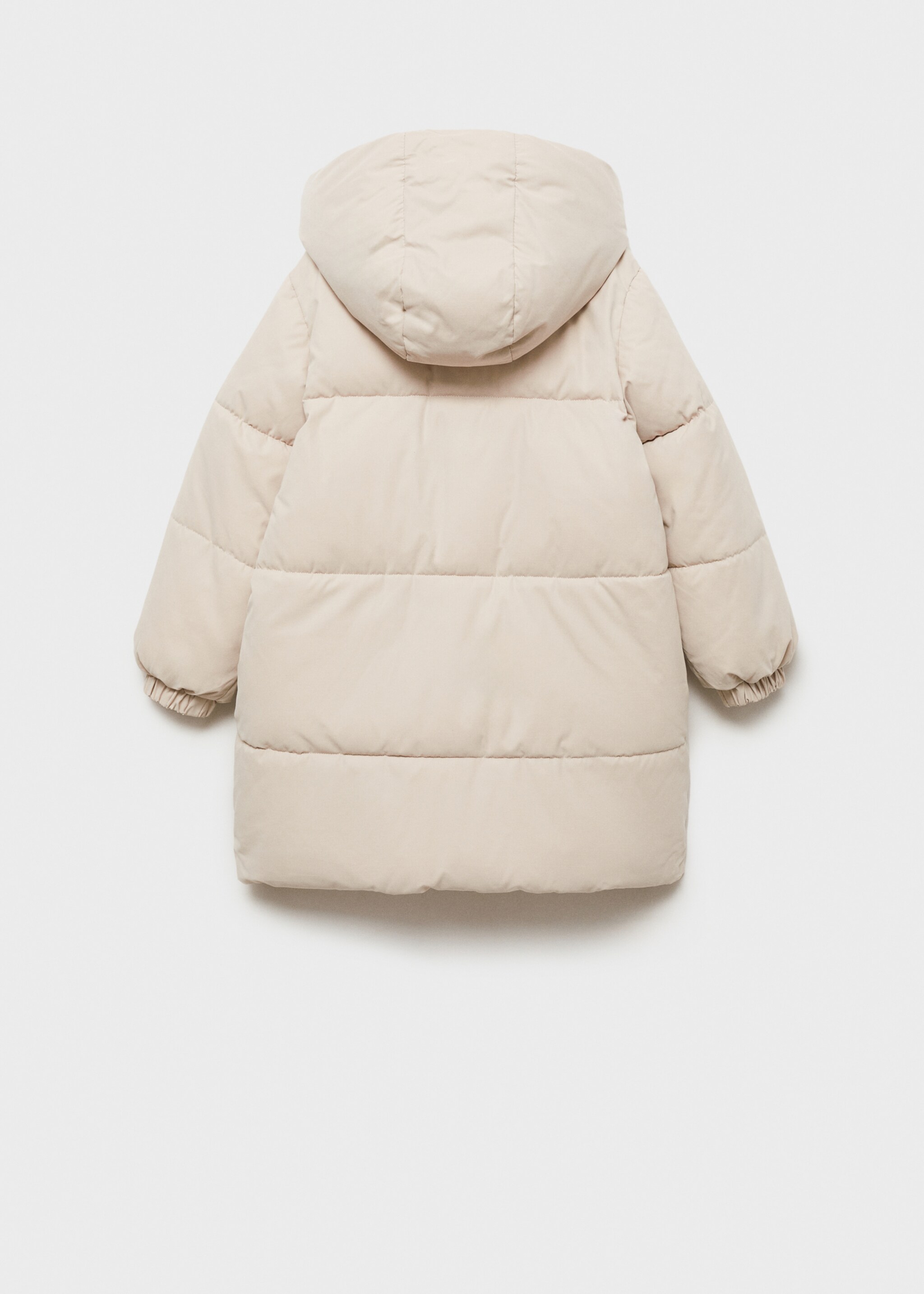 Prošívaná bunda anorak s kapsami - Zadní strana zboží, Světle/pastelově šedá. Ref: 77097639-00.
