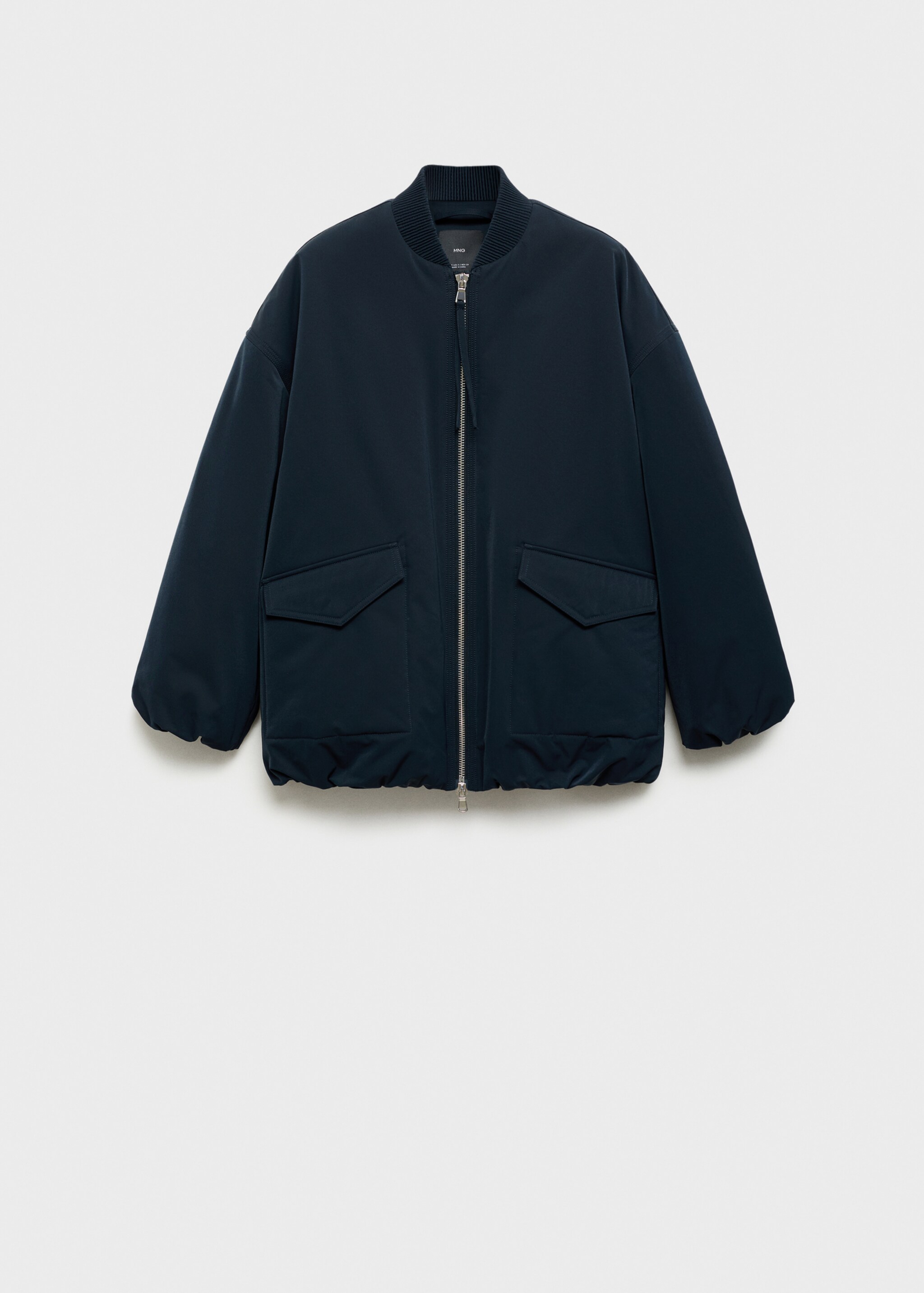 Bomberjacke mit Doppelreißverschluss - Artikel ohne Model, Dunkles Marineblau. Ref: 77097641-00.